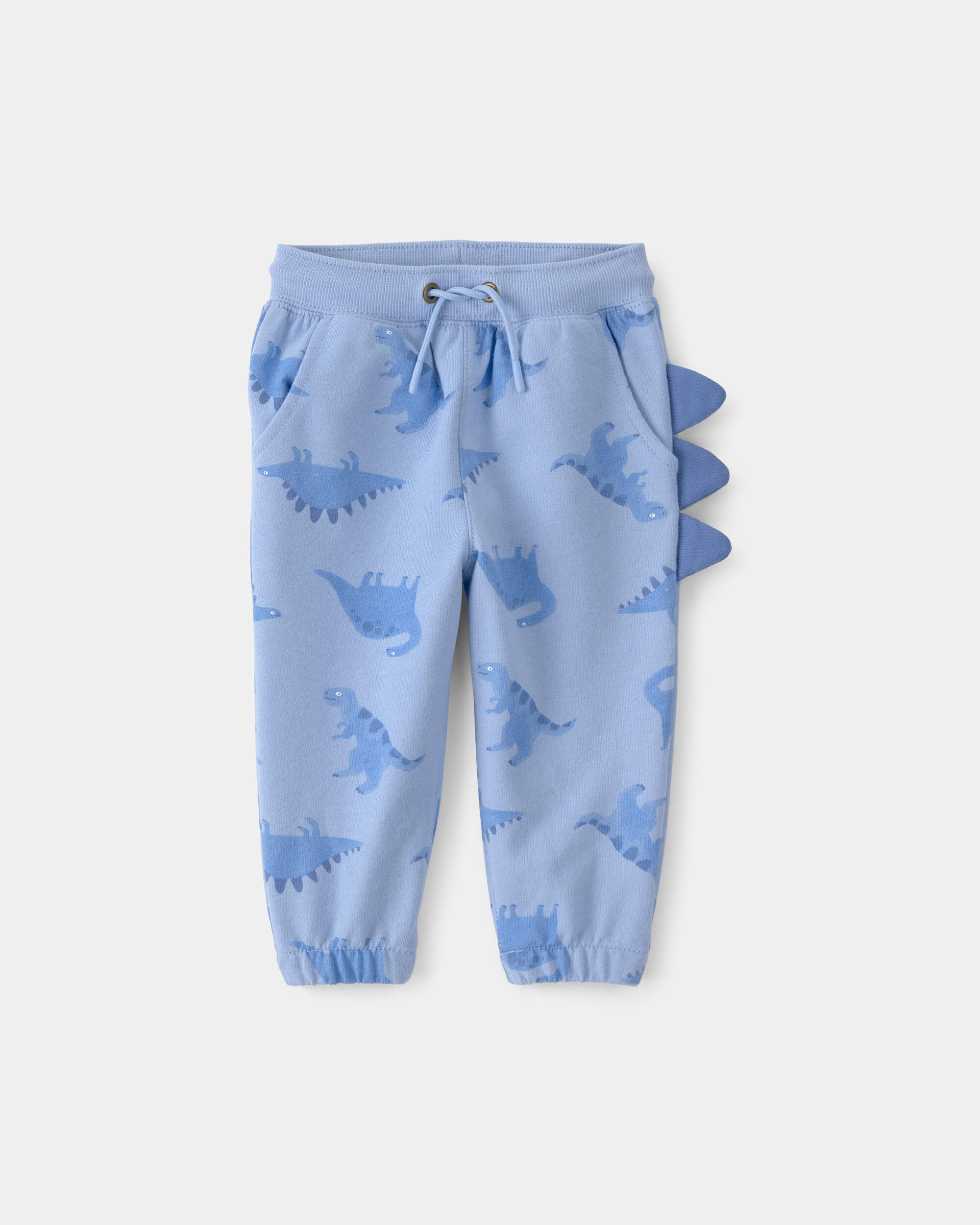 Baby Boy Dinosaur French Terry Joggers - Blue