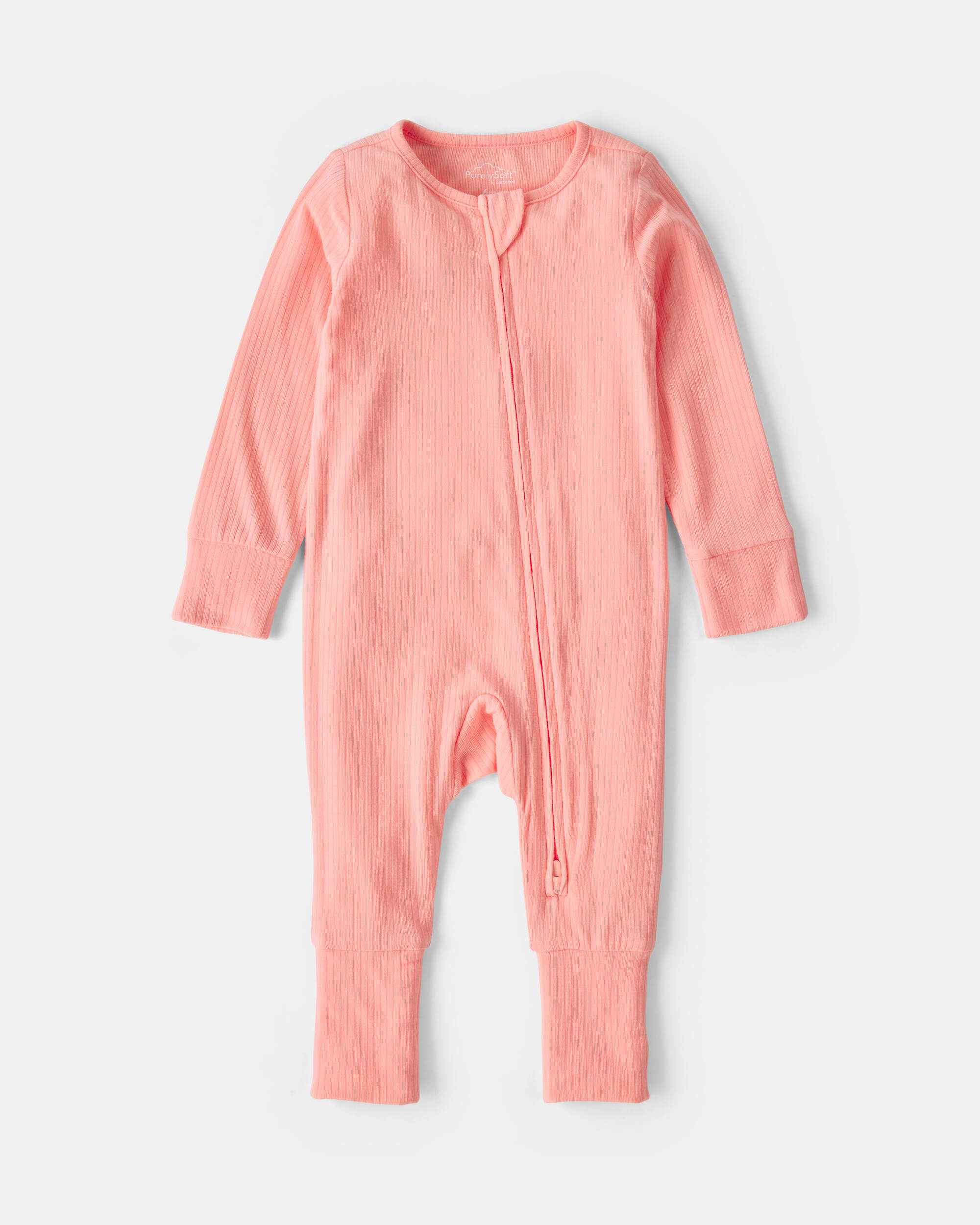 Baby Girl PurelySoft™ 2-Way Zip Sleeper - Coral