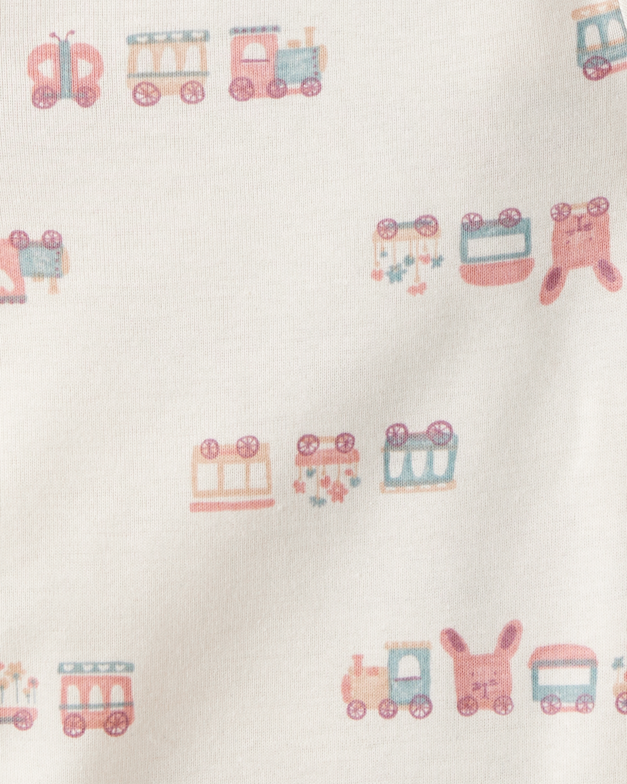 Baby Girl 5-Pack Train Floral Multipack Bodysuits - Green/Pink