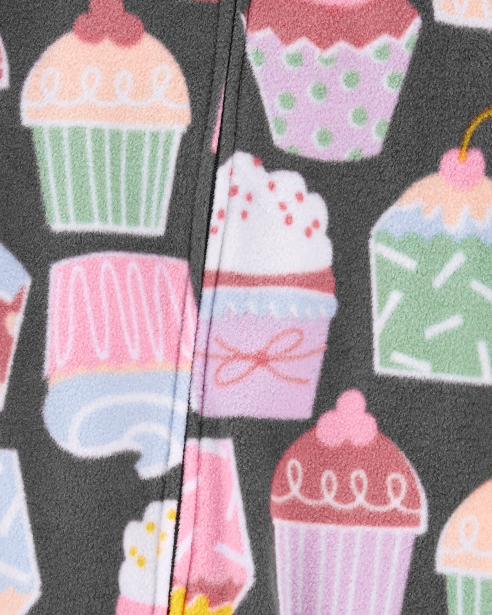 Multi Baby 1 Piece Cupcake Fleece Footie Pyjamas Carter s Oshkosh Canada