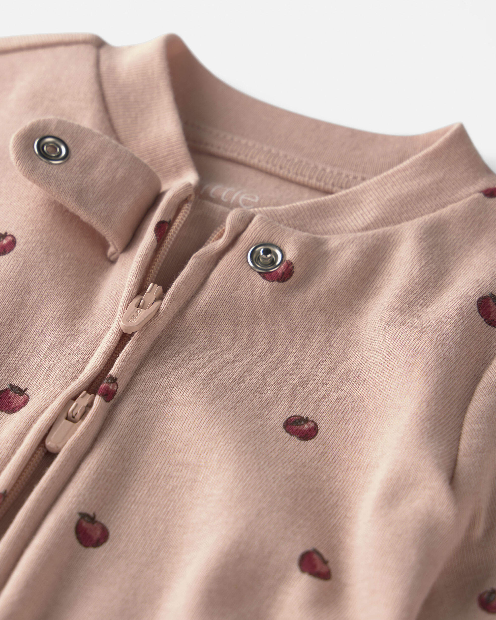 Baby Girl Organic Cotton Sleepers Apples