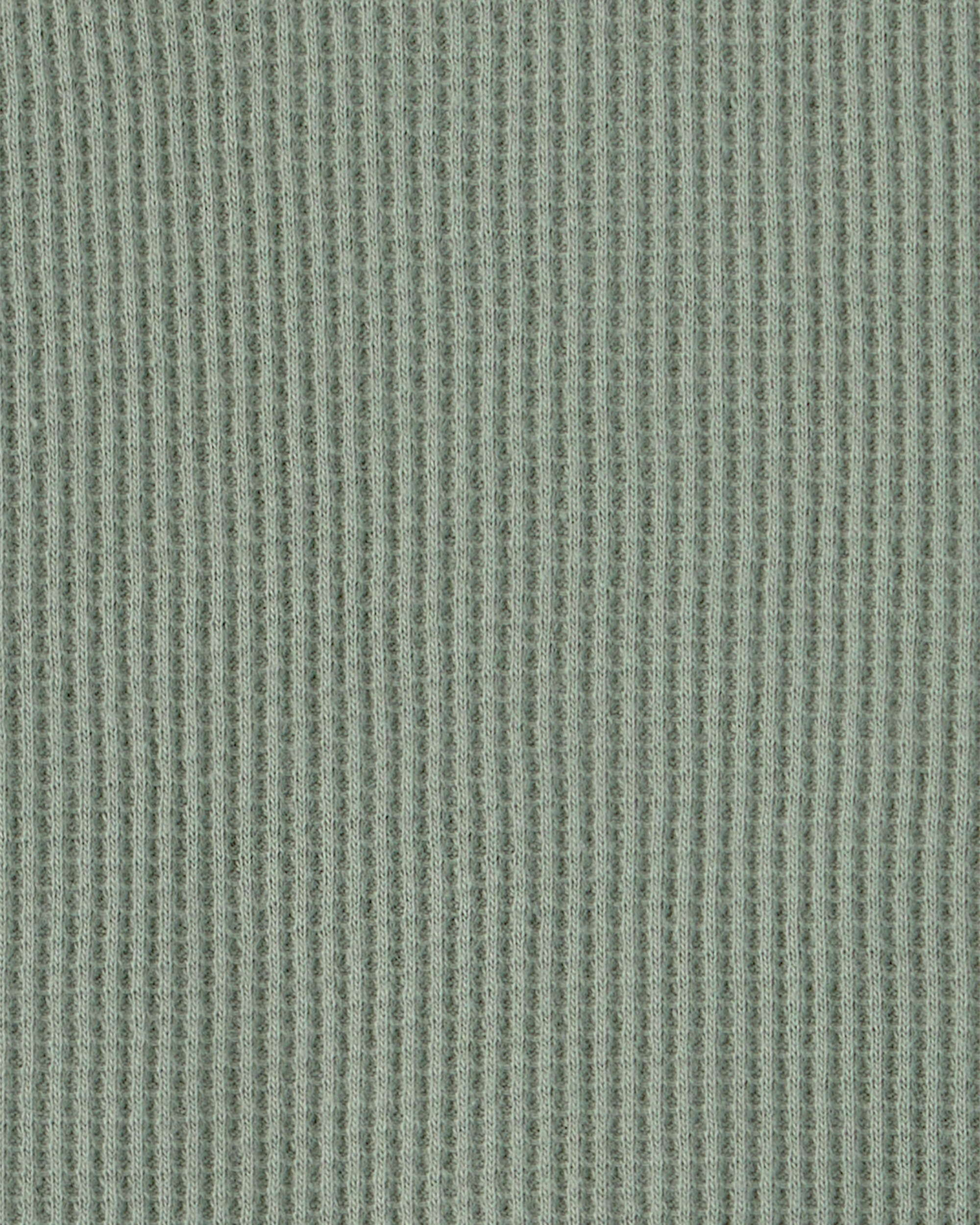 Baby Boy Solid Thermal Sleeveless Romper - Green