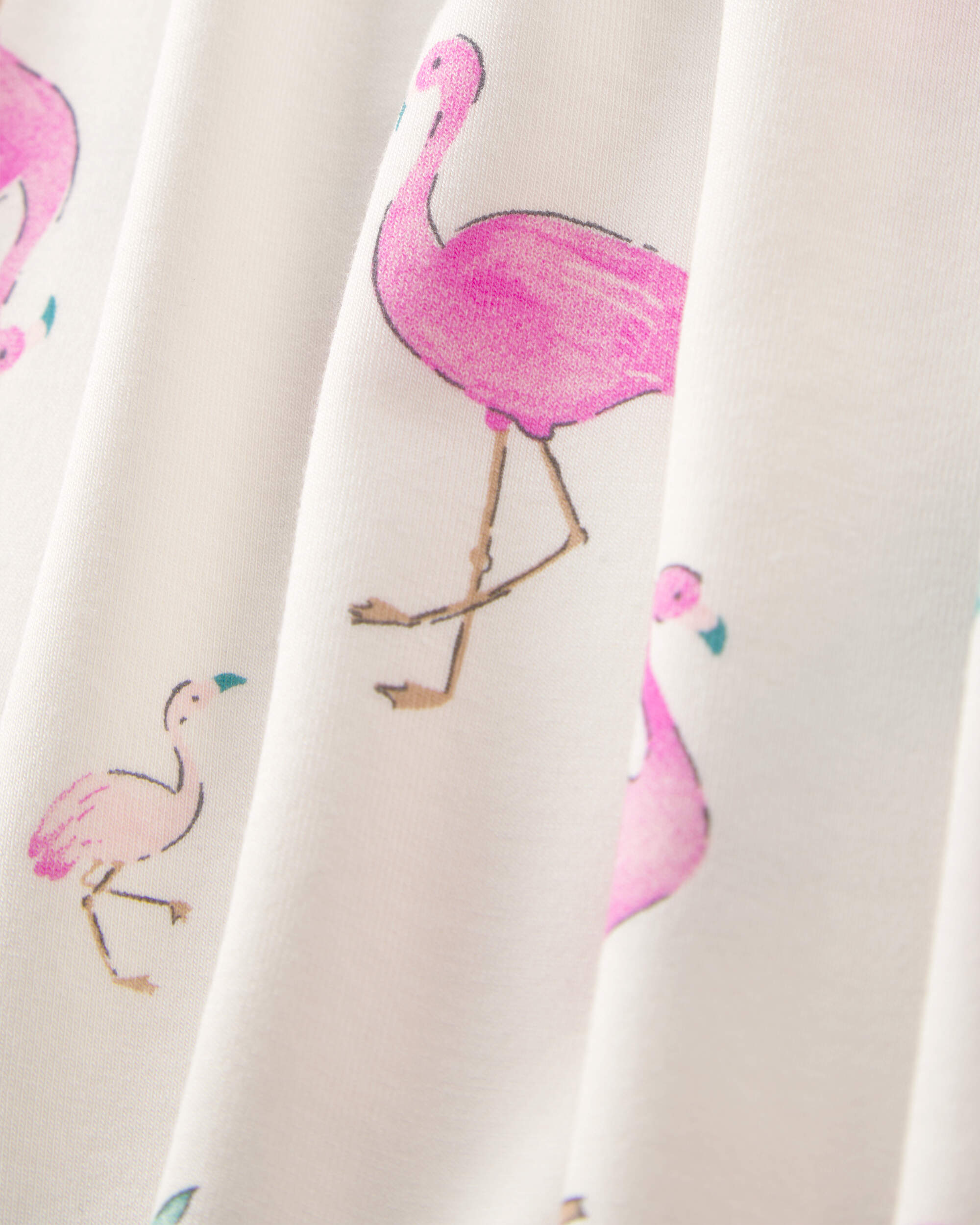 Baby Girl 2-Pack Flamingo PurelySoft Short-Sleeve Romper - Pink/Ivory