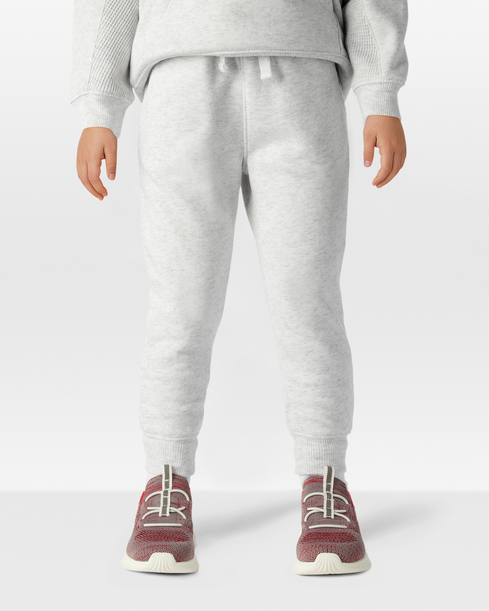 Toddler Boy Solid Fleece Cotton Jogger - Grey