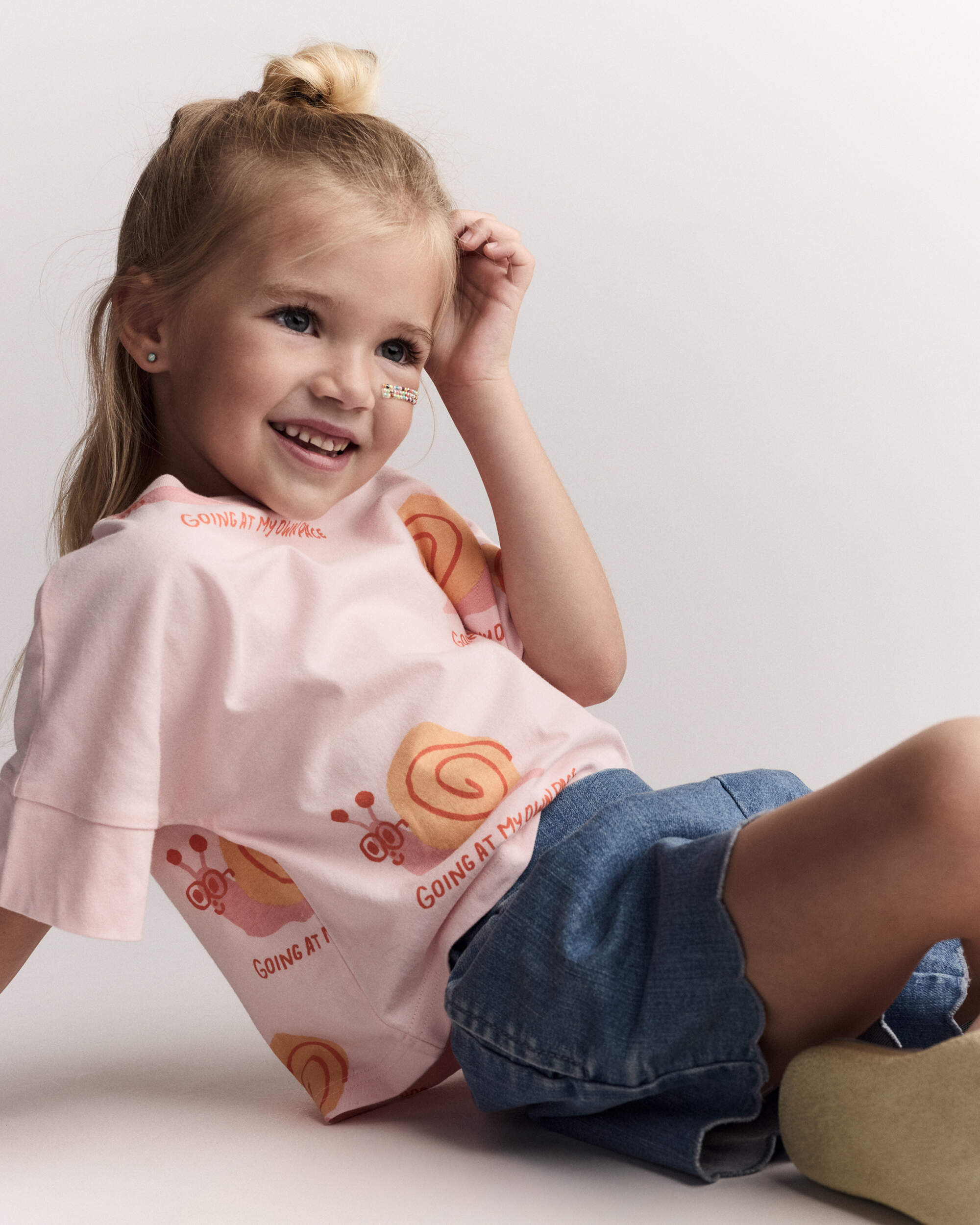 Toddler Girl Scalloped Short Denim