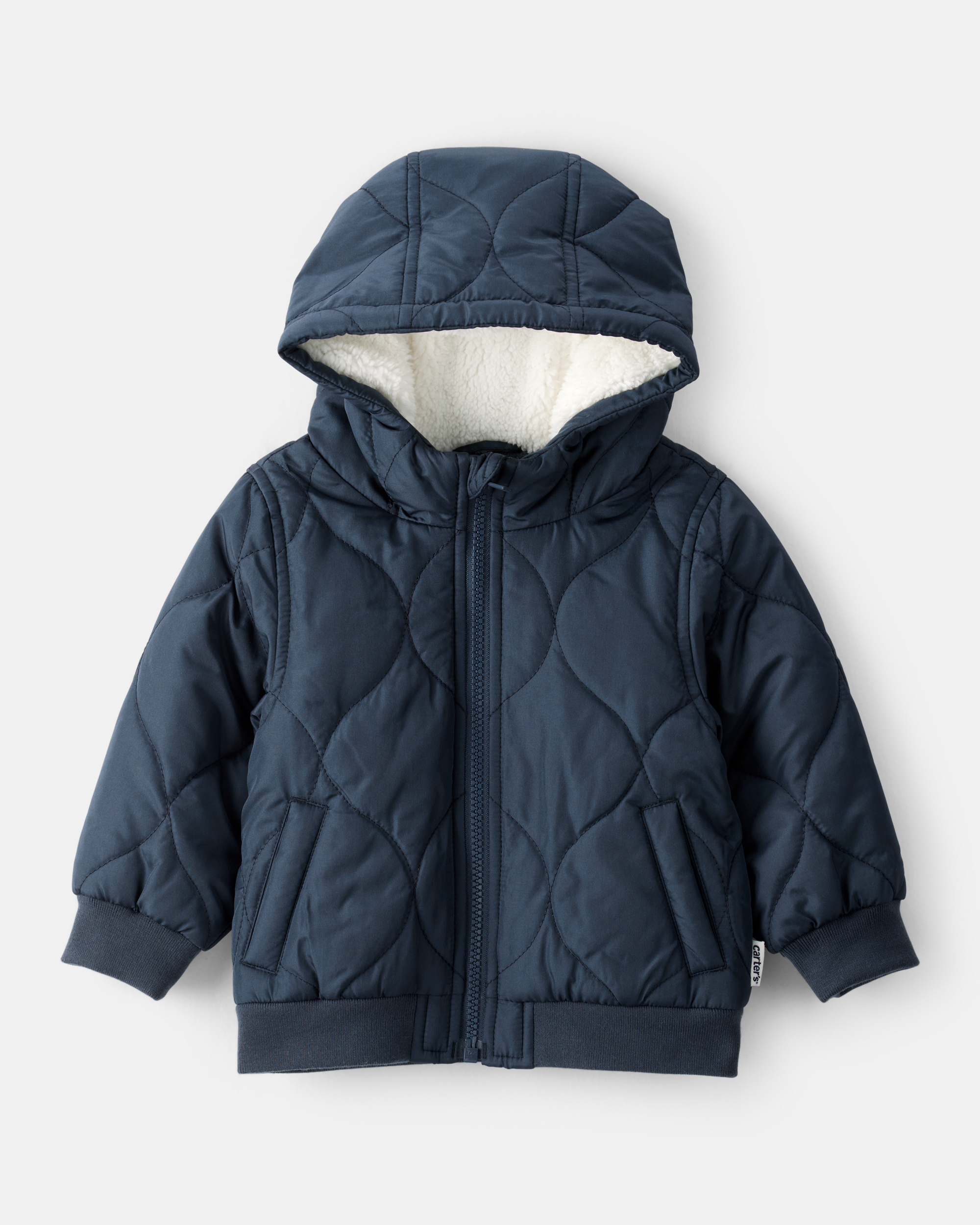 Baby Boy Long-Sleeve Midweight Jacket - Navy/Blue
