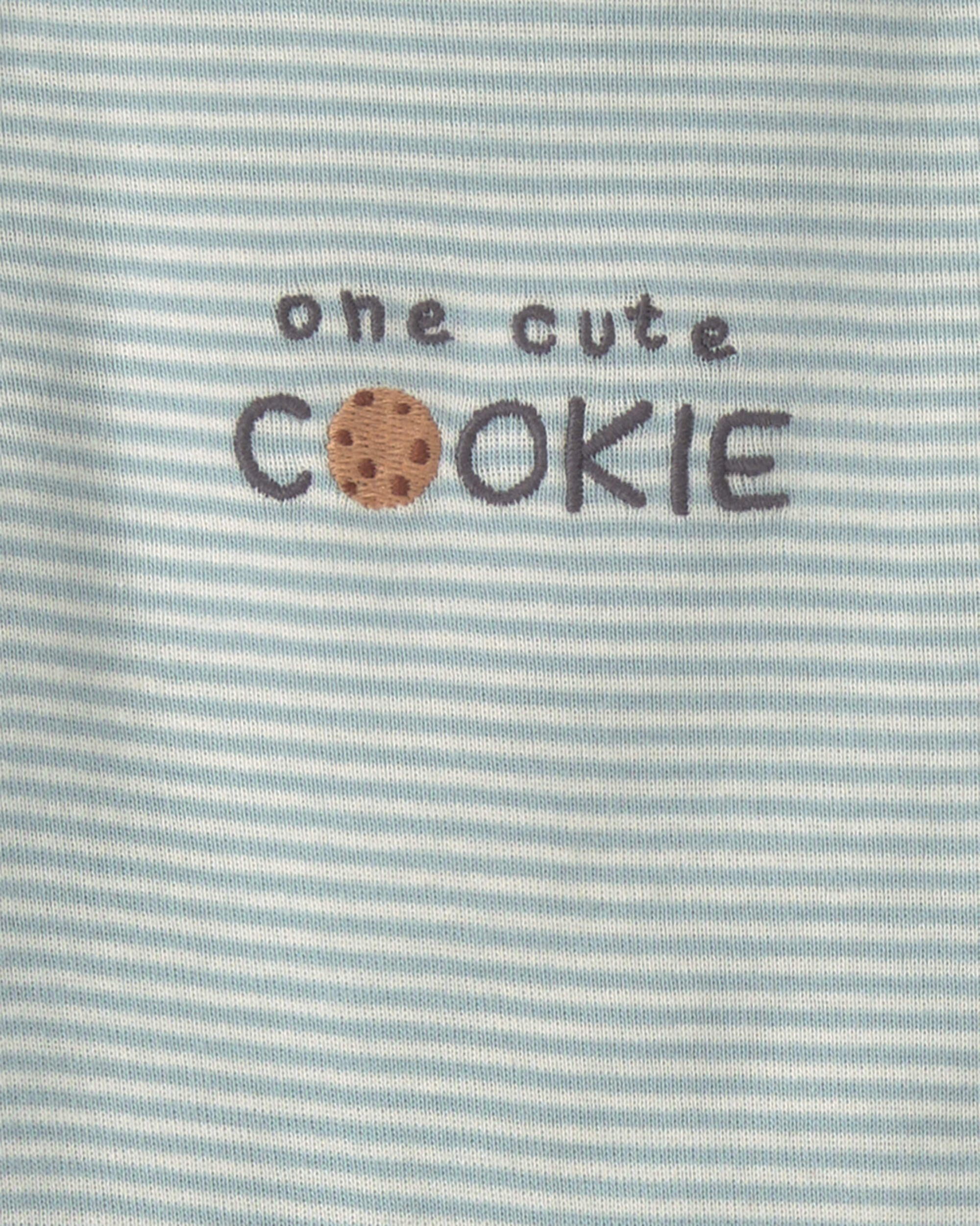 Baby Boy 3-Piece Milk & Cookies Long-Sleeve Bodysuit Pant Set - Blue/Cream