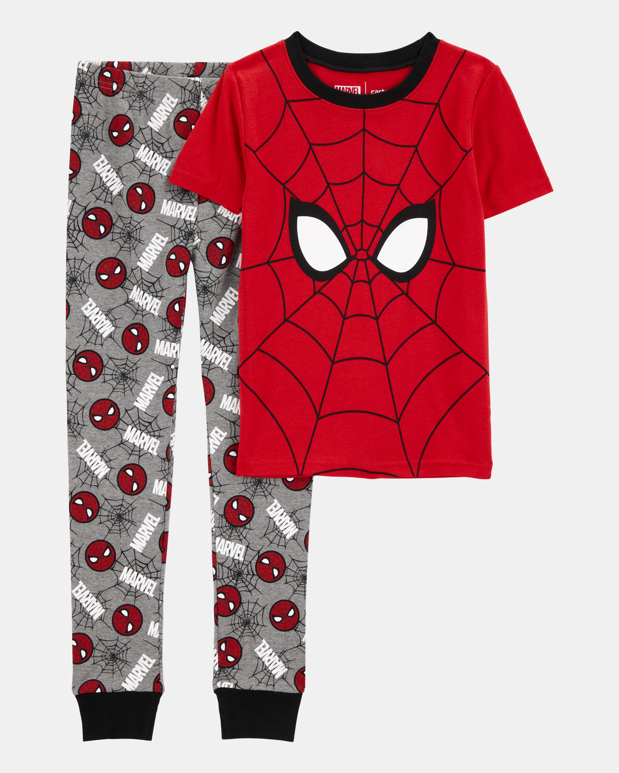 Boys MARVEL©  Snug Fit Cotton 2-Piece Pyjamas - Grey/Red