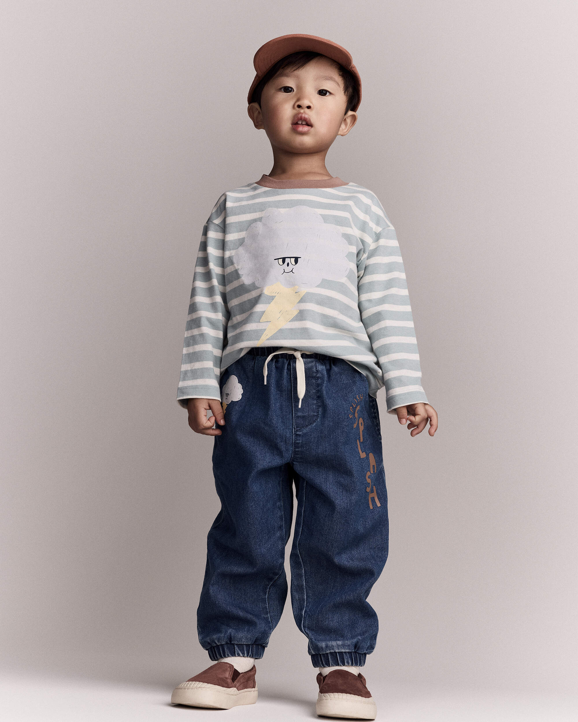 Toddler 'Splish, Splash' Jogger Pant Denim - Blue