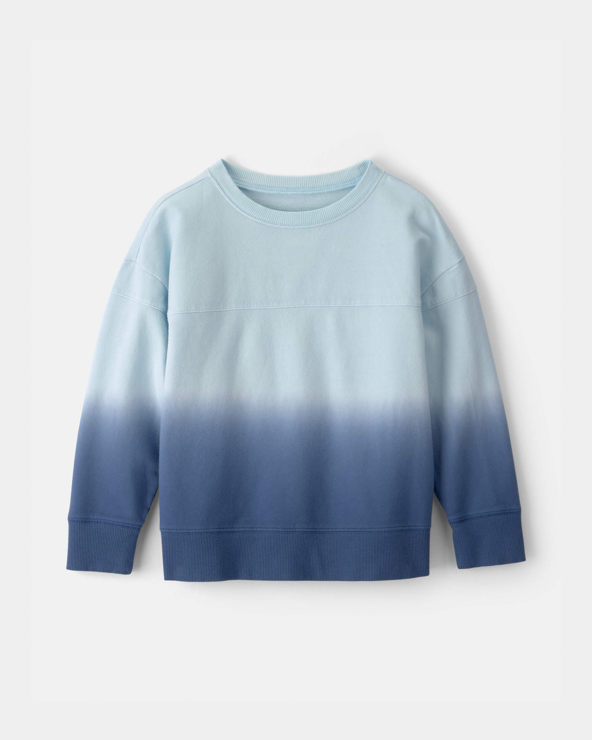 Boys Ombre French Terry Pullover Sweatshirt - Blue