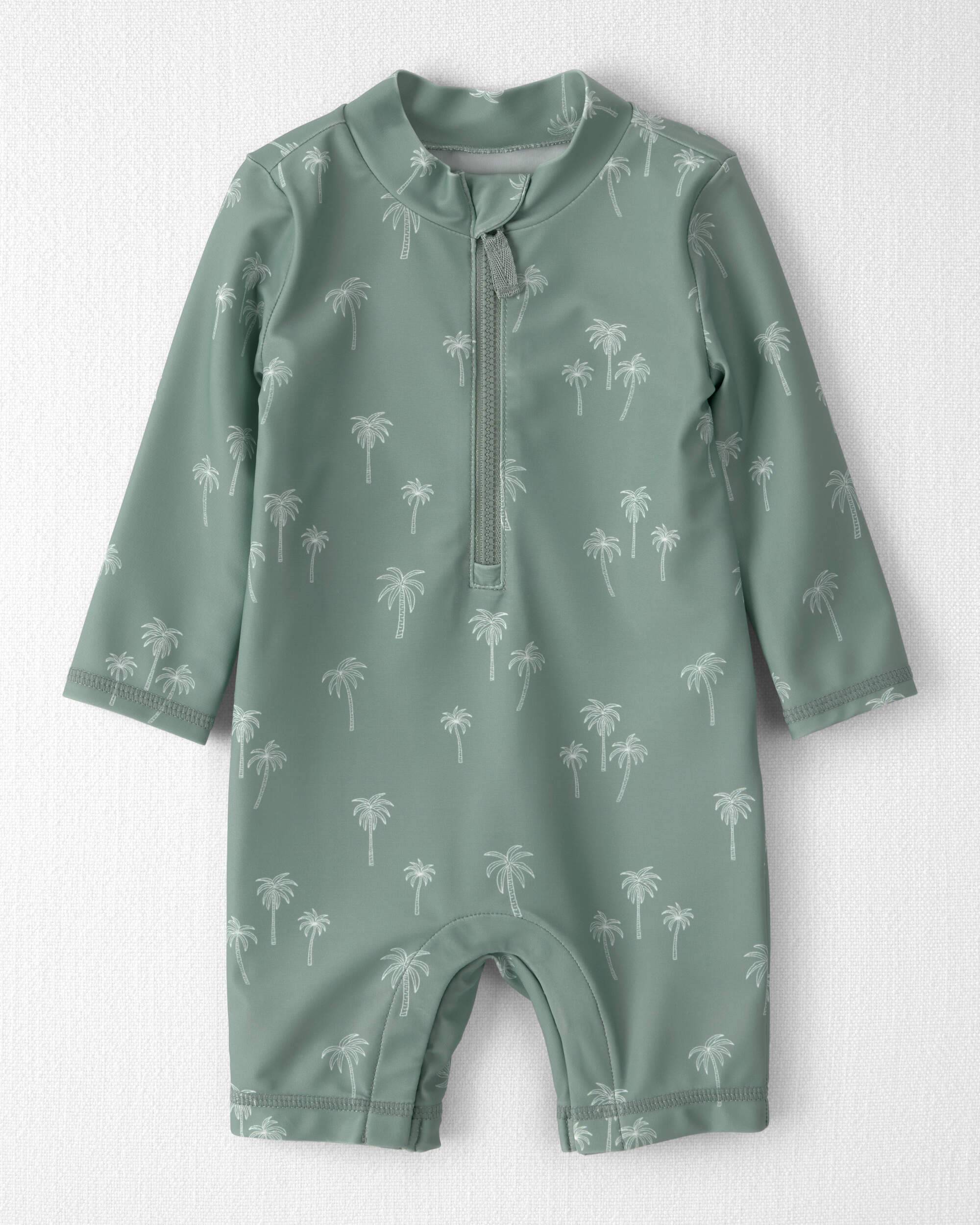 Baby Boy Recycled Long-Sleeve Romper Palm Tree Print