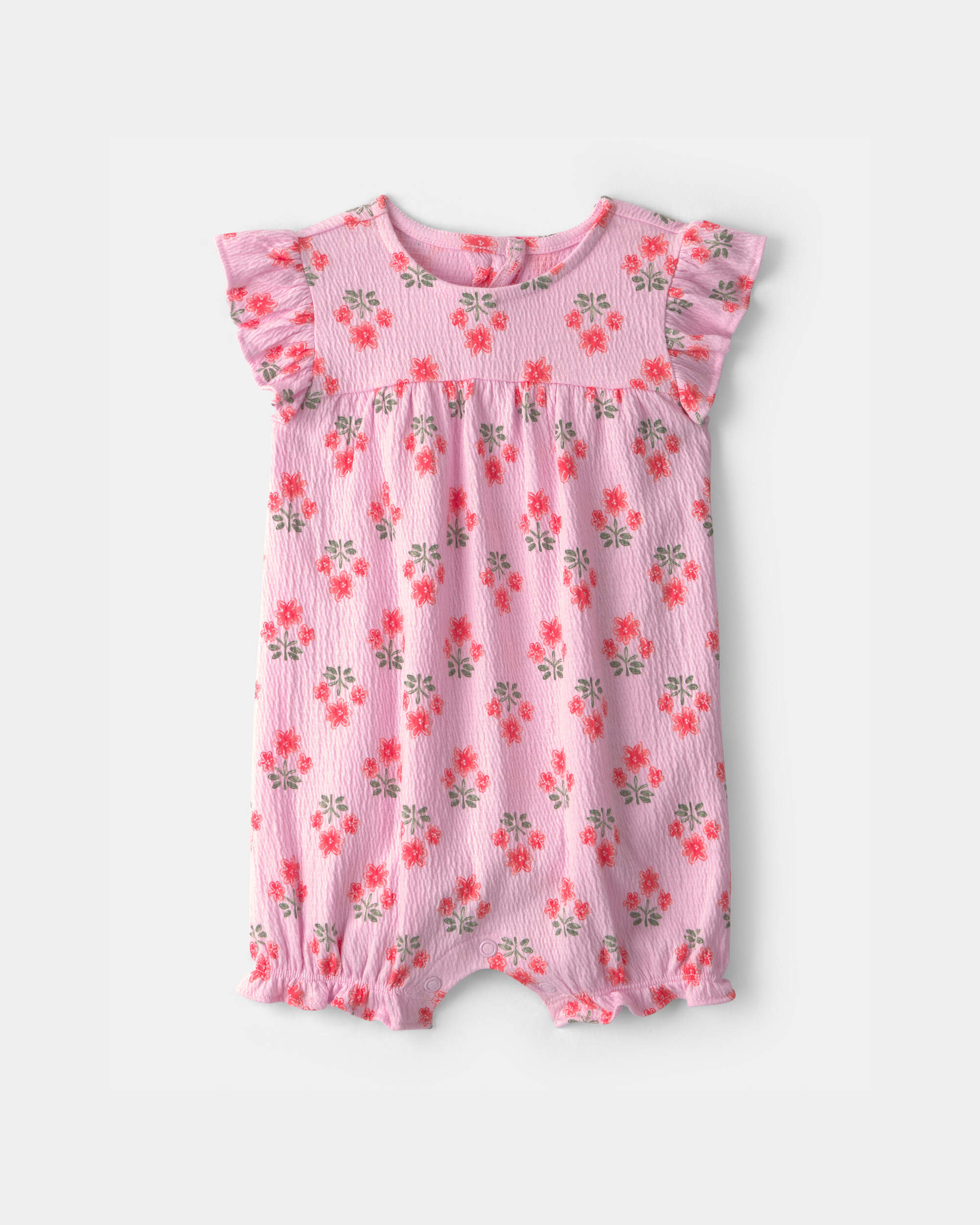 Baby Girl Floral Romper - Pink