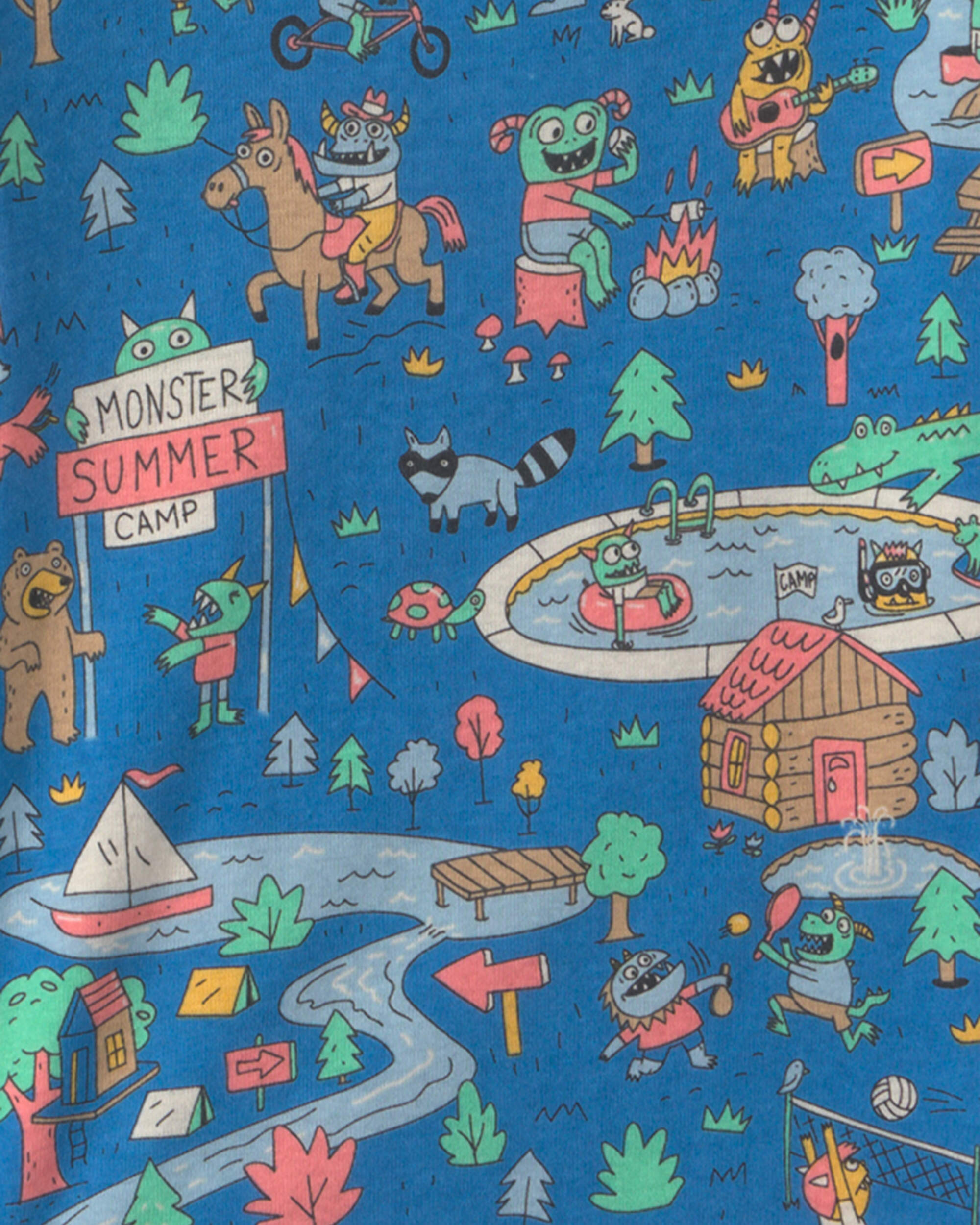 Toddler Boy 2-Piece Monster pyjama Set - Blue