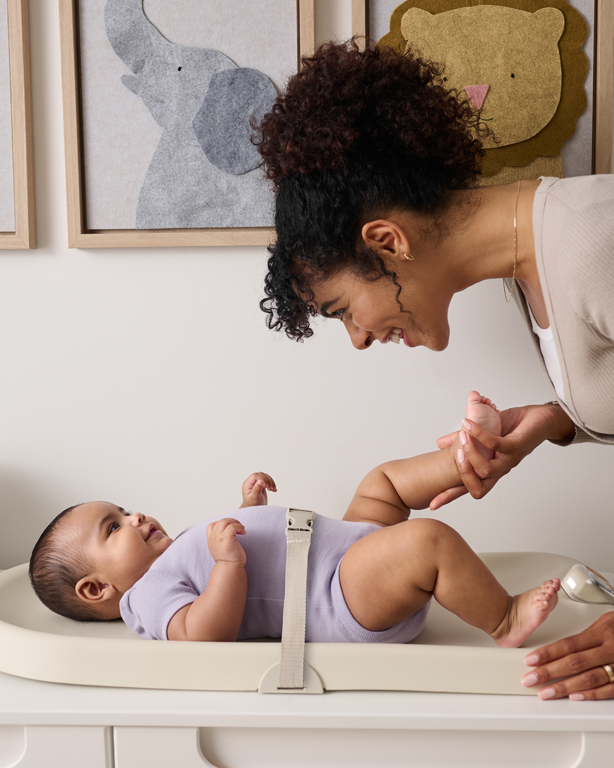 16" Nursery Style Light-Up Changing Pad – Oat