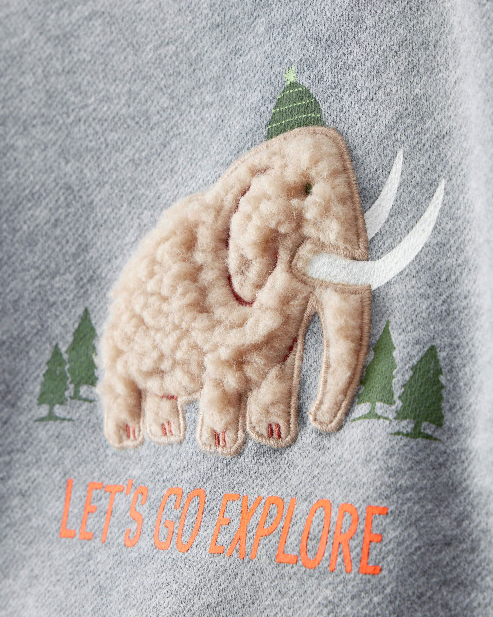 Baby Boy Mammoth Pullover Sweatshirt - Grey