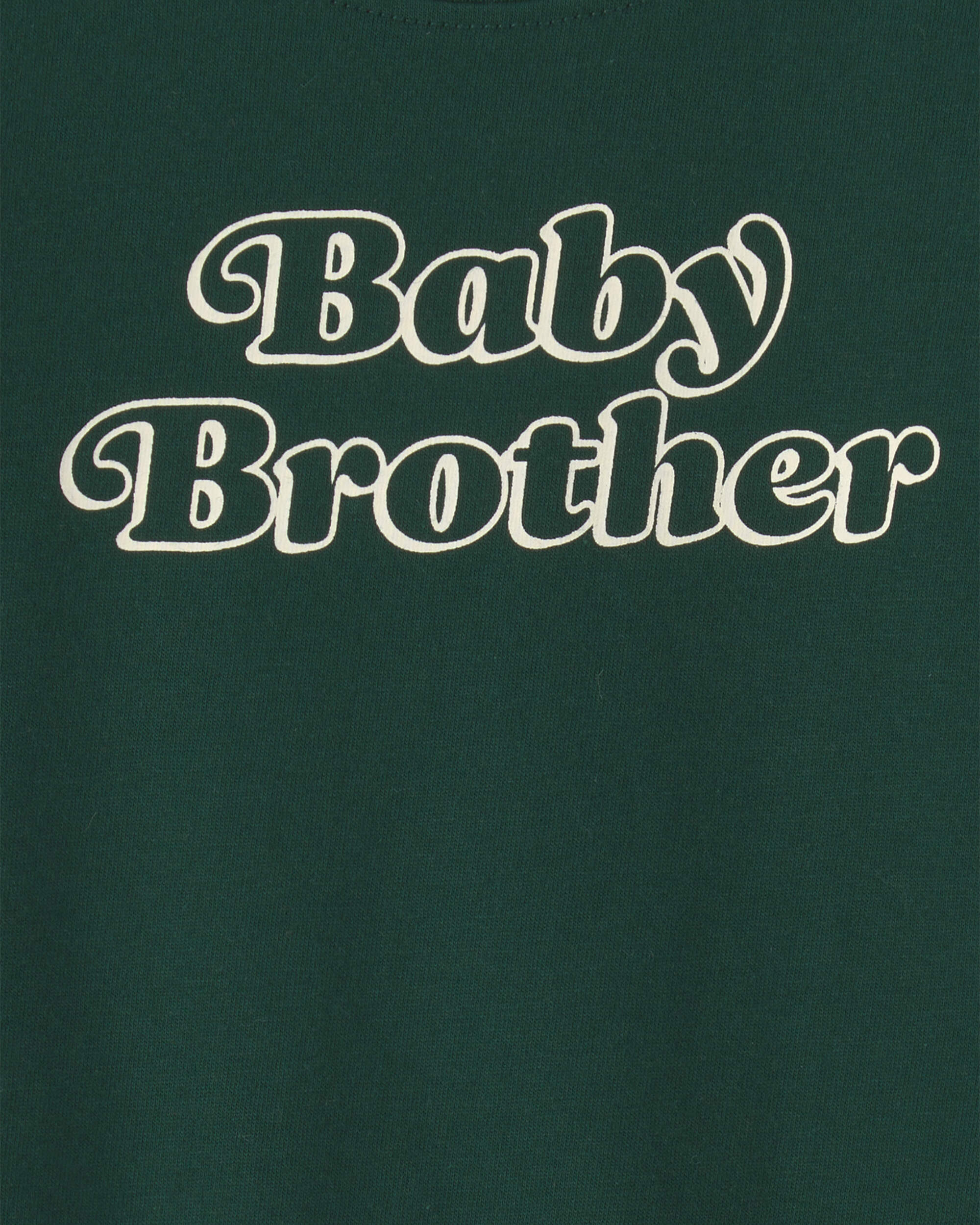 Baby Boy 'Baby Brother' Long-Sleeve Graphic Bodysuit - Green