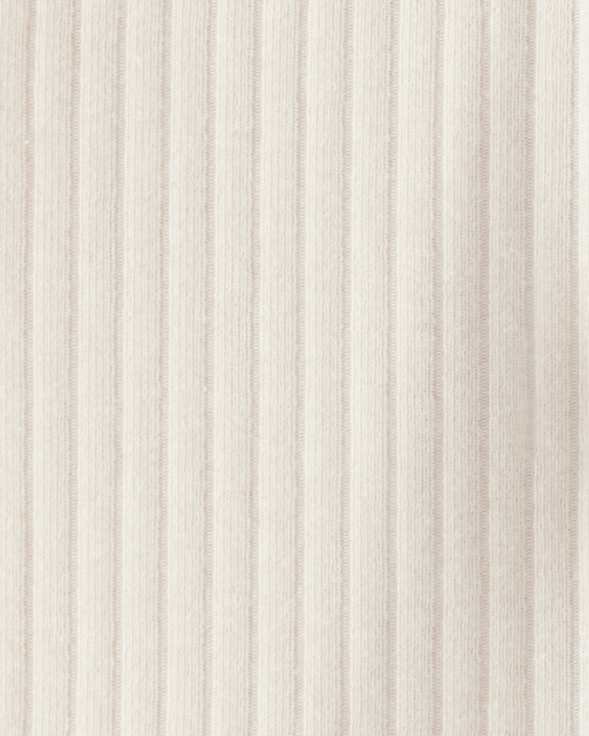 Baby Girl Rib Pull-On Stretch Flare Leggings - Cream