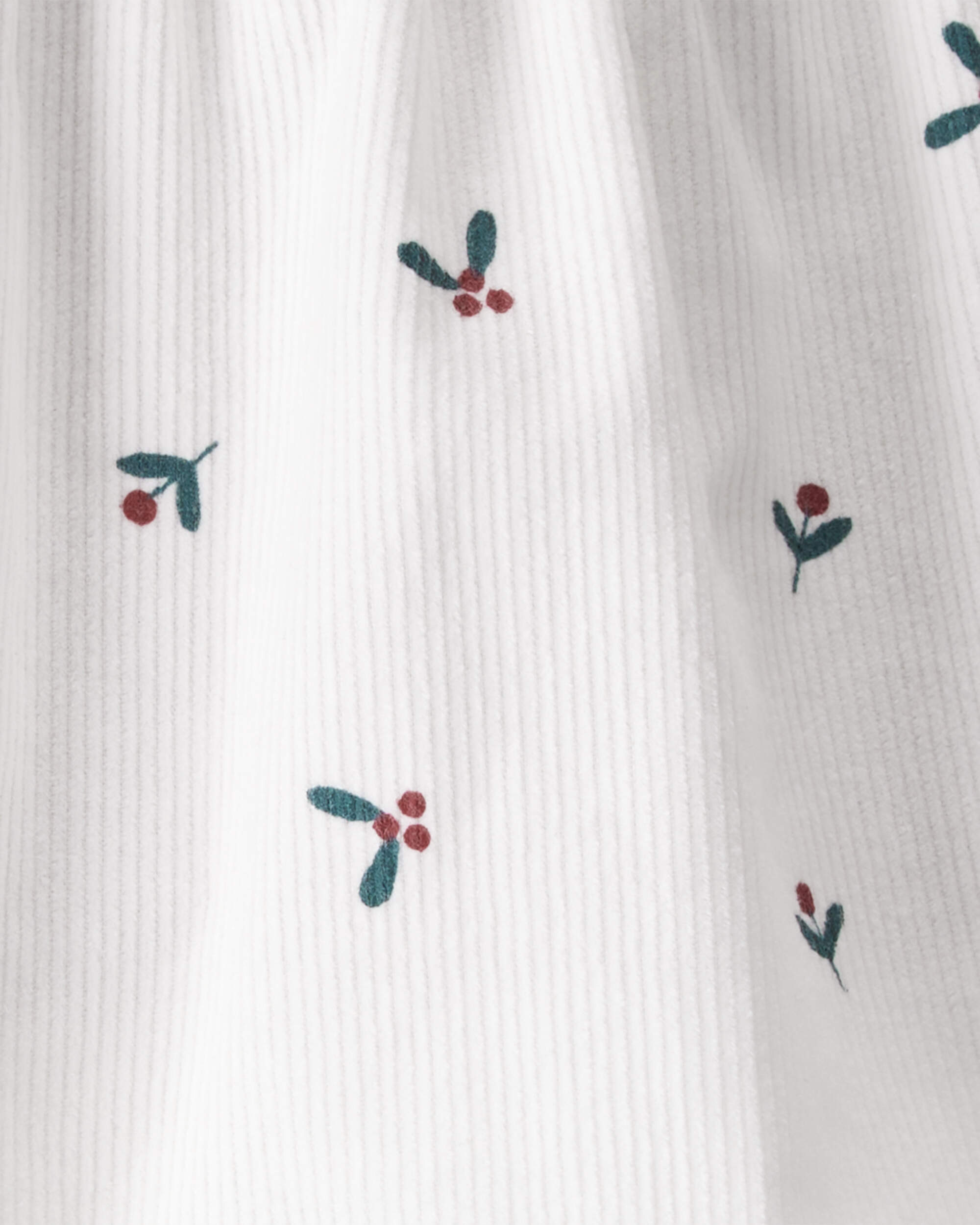 Baby Girl 3-Piece Holly Print Long-Sleeve Dress Set - White