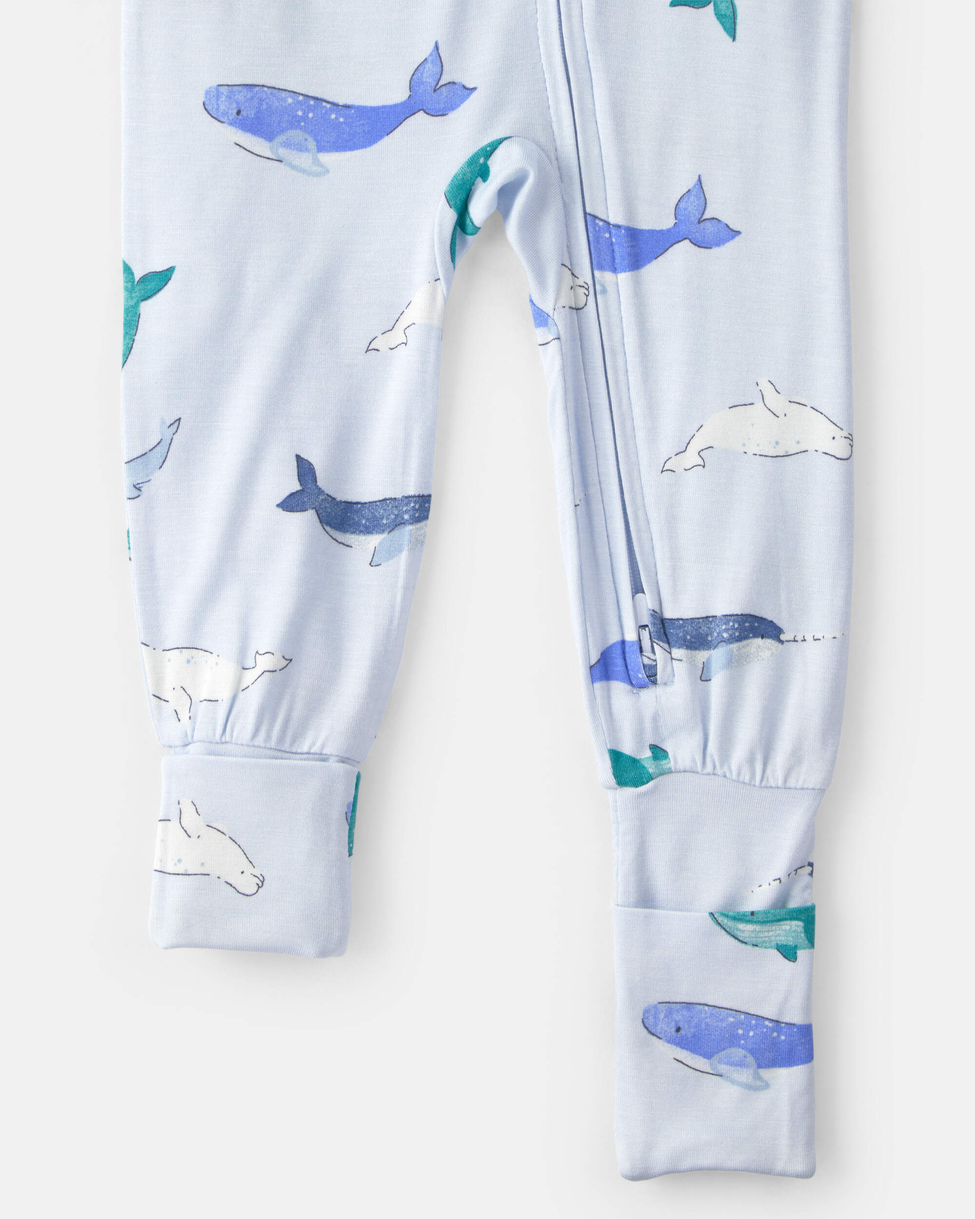 Baby Whale PurelySoft Snug Fit 1-Piece Pajama - Blue