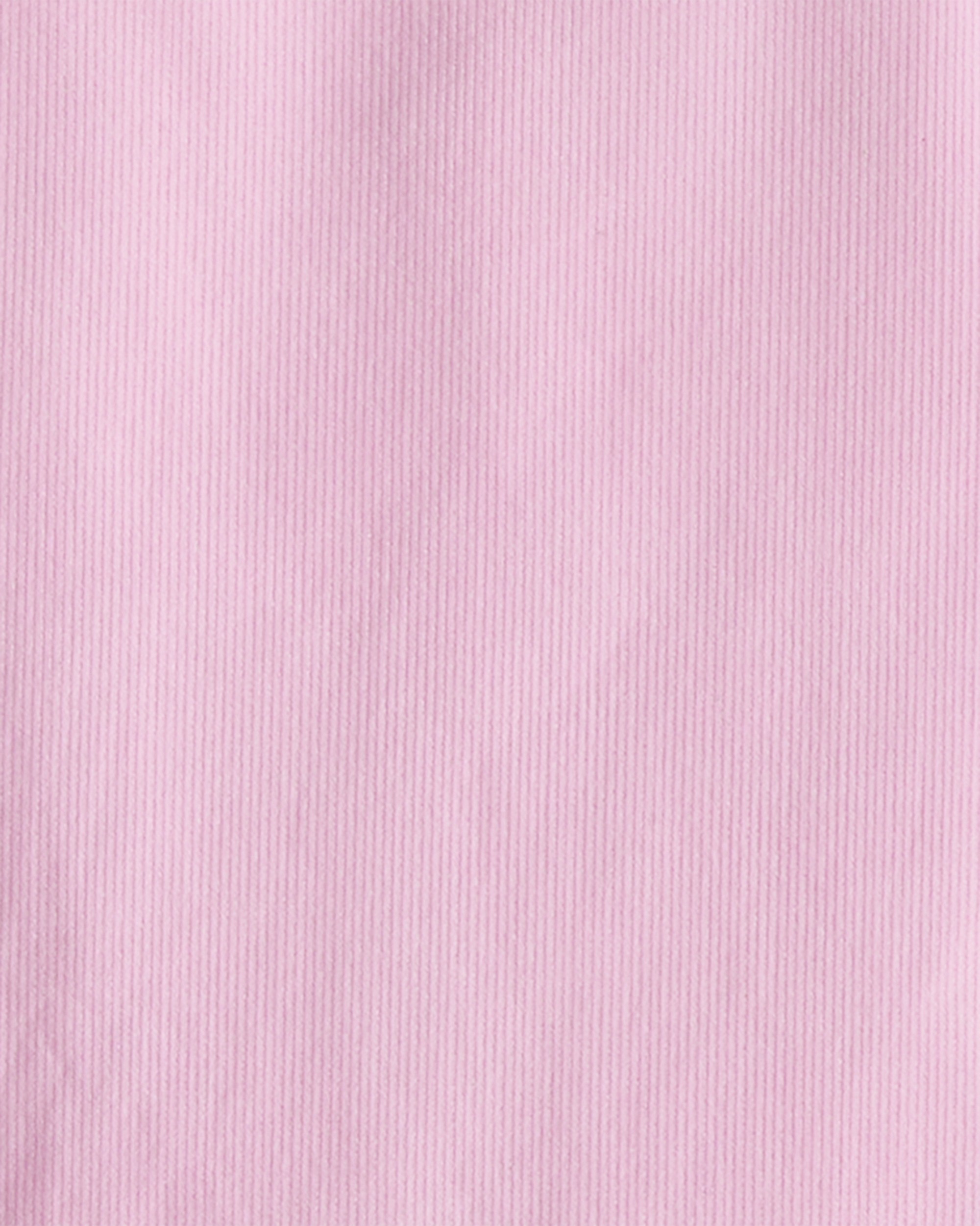 Girls Corduroy Dress Set - Pink/Ivory