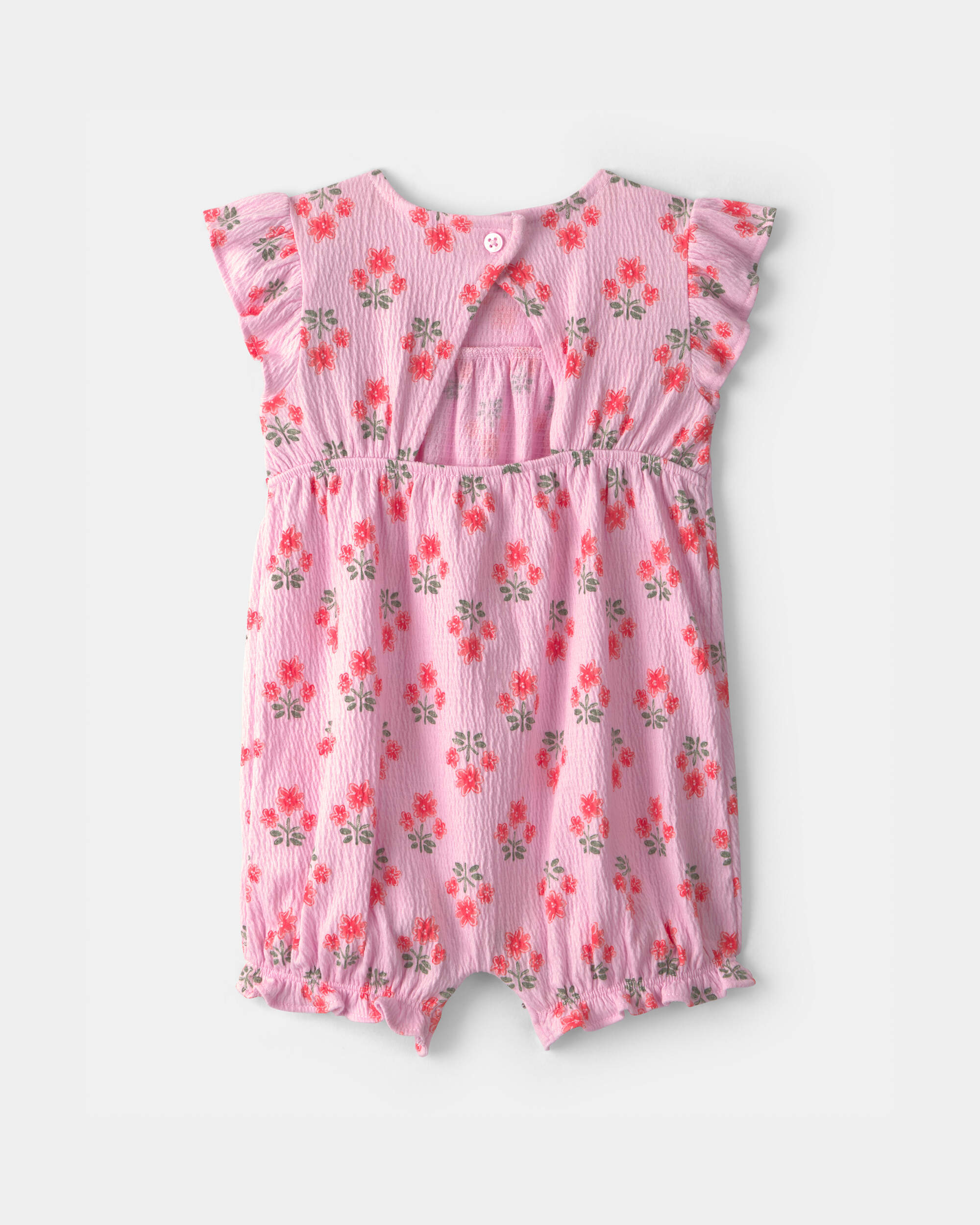 Baby Girl Floral Romper - Pink