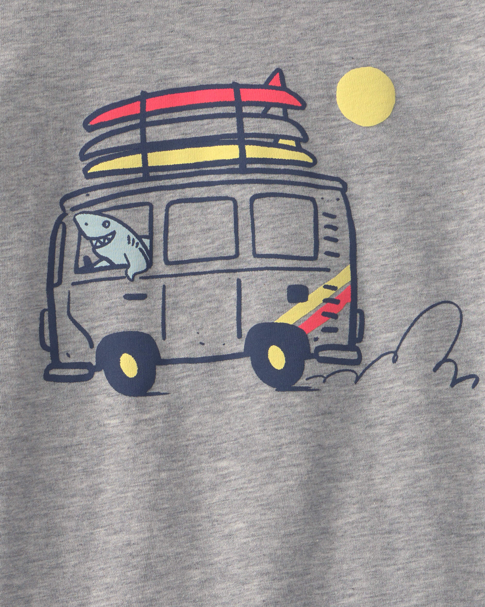 Toddler Boy Cruising Shark Graphic Tee - Grey