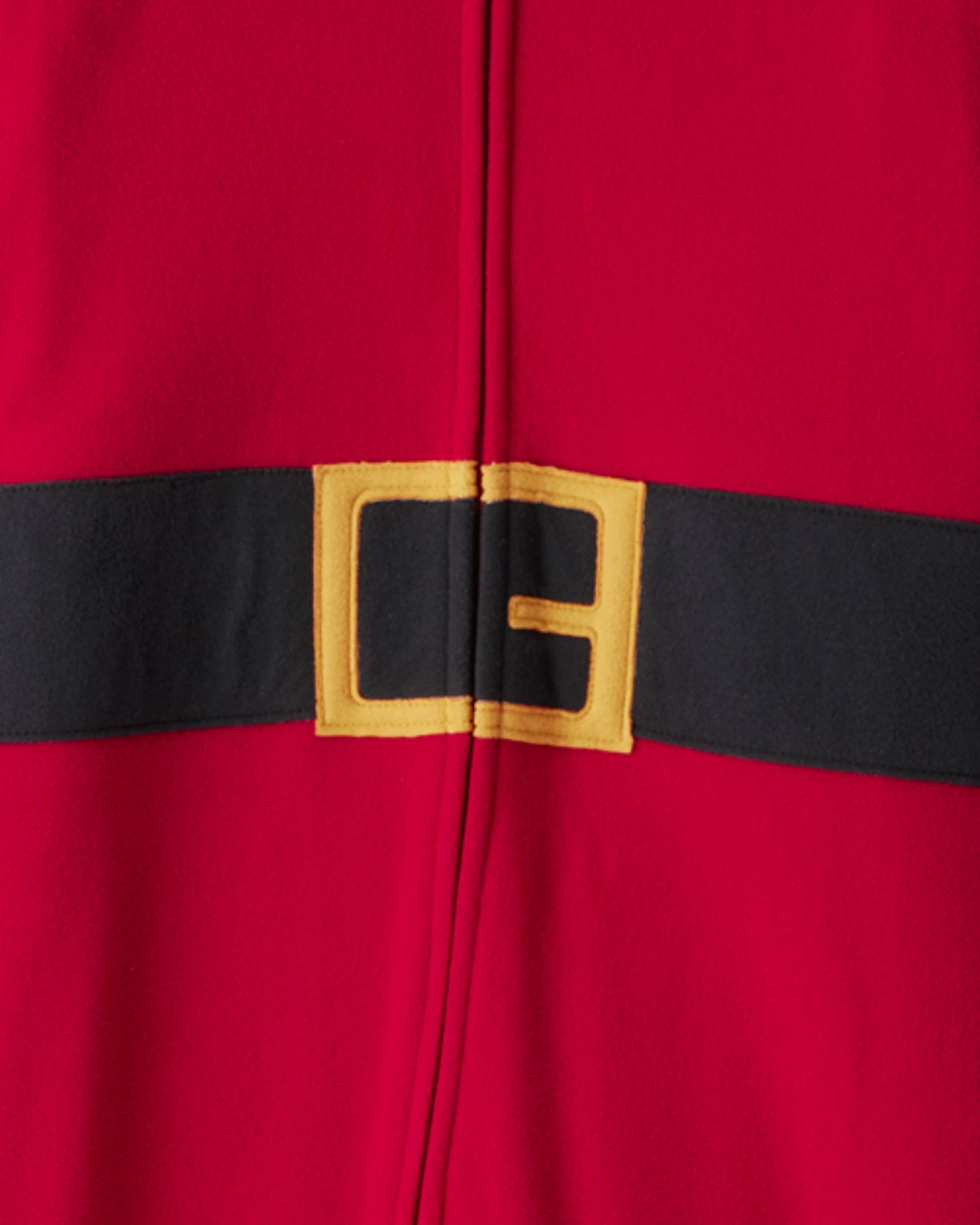 Kid Santa Loose Fit Long-Sleeve Zip-Up 1-Piece pyjamas - Red