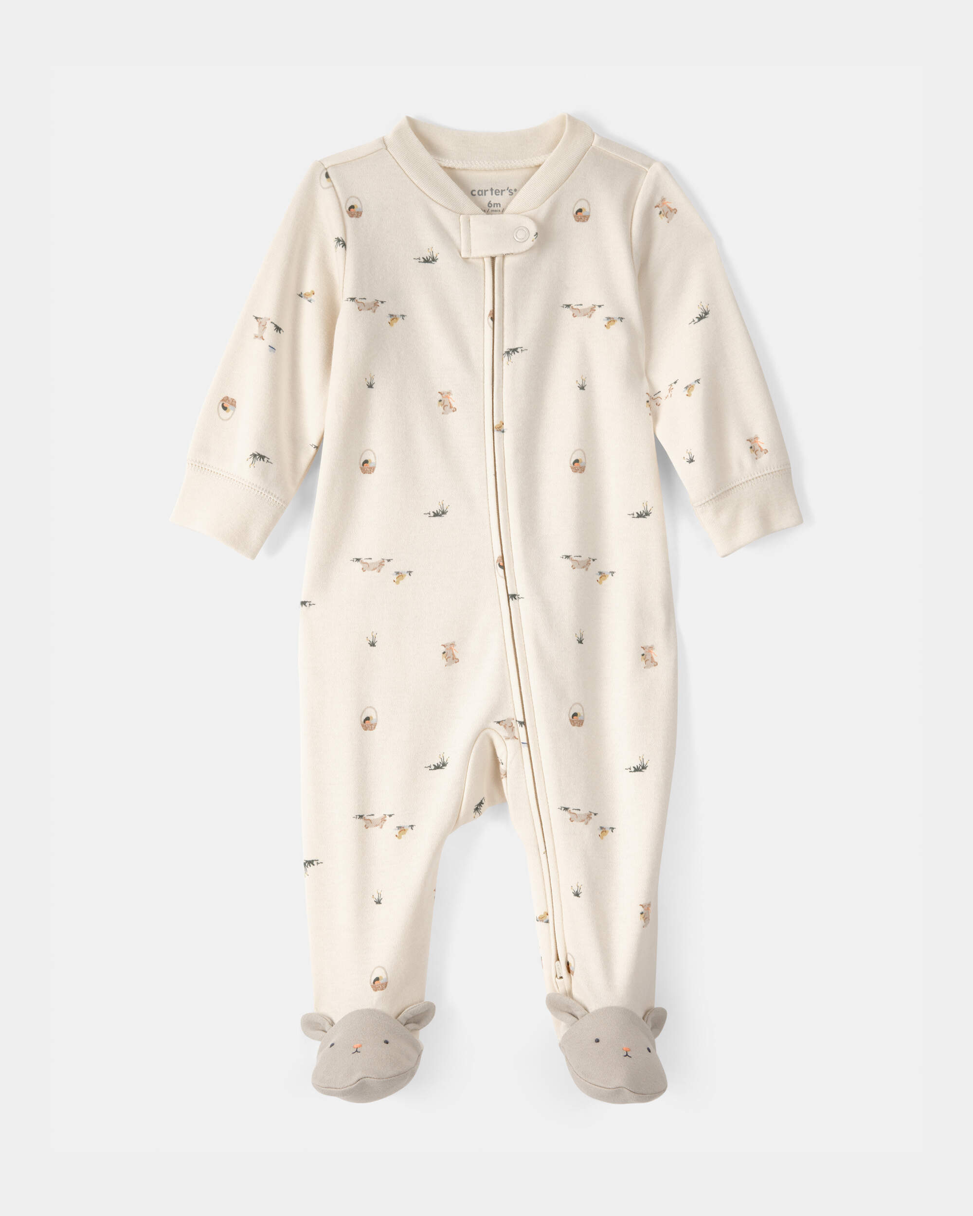 Baby Easter Bunny 100% Cotton Sleeper -Cream