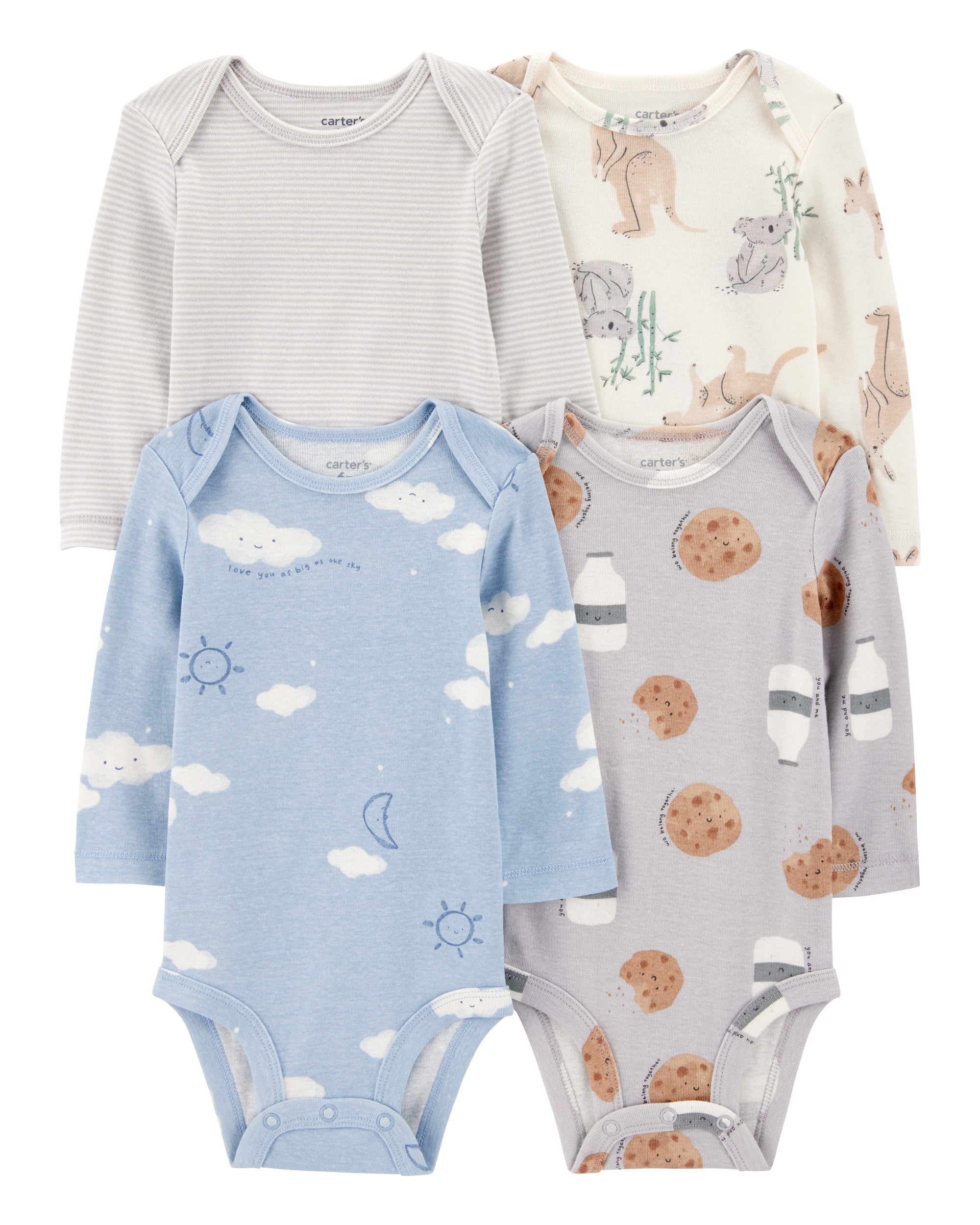 Baby Boy 4-Pack Long-Sleeve Original Bodysuits