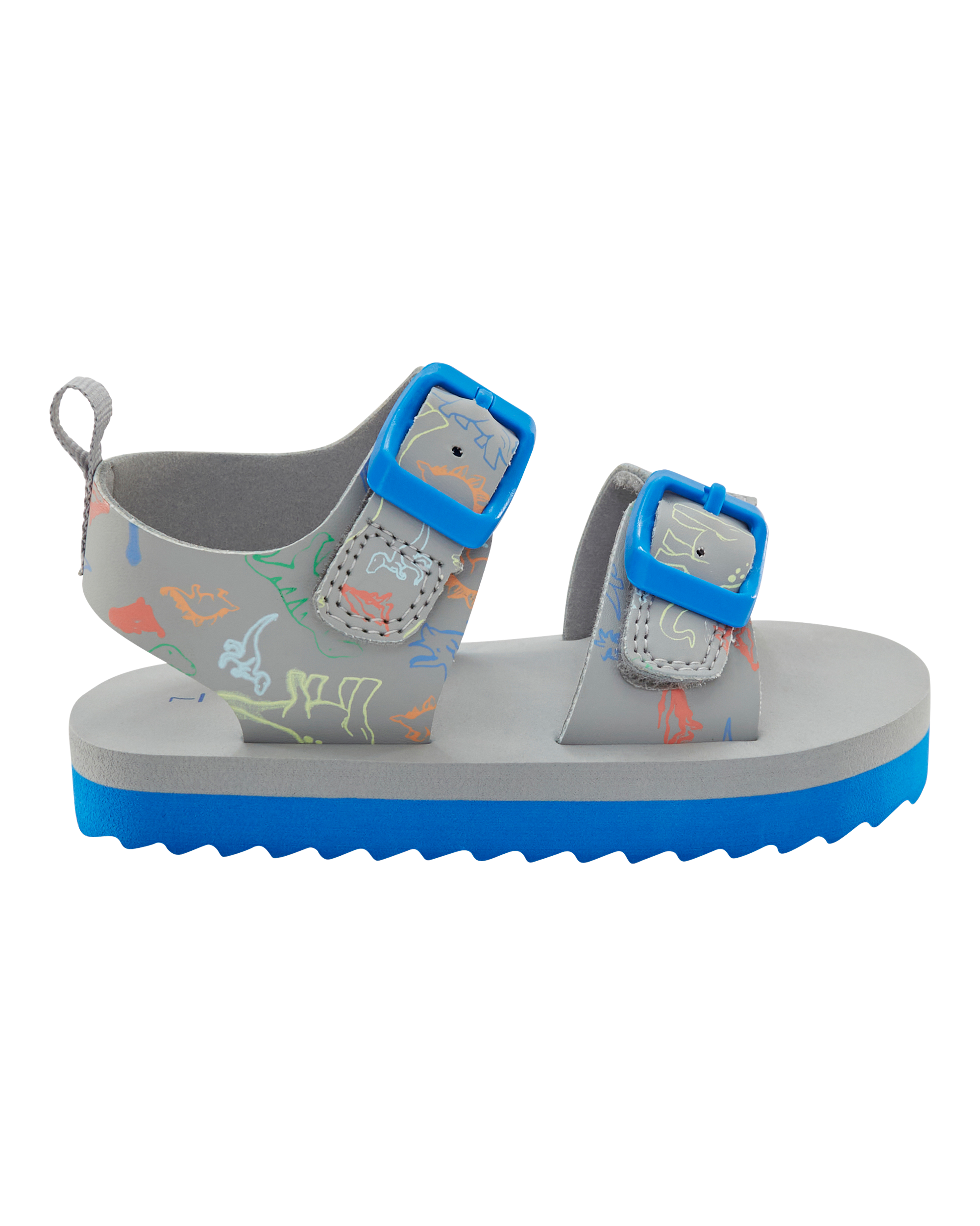 Toddler Strappy Casual Sandals - Grey/Blue