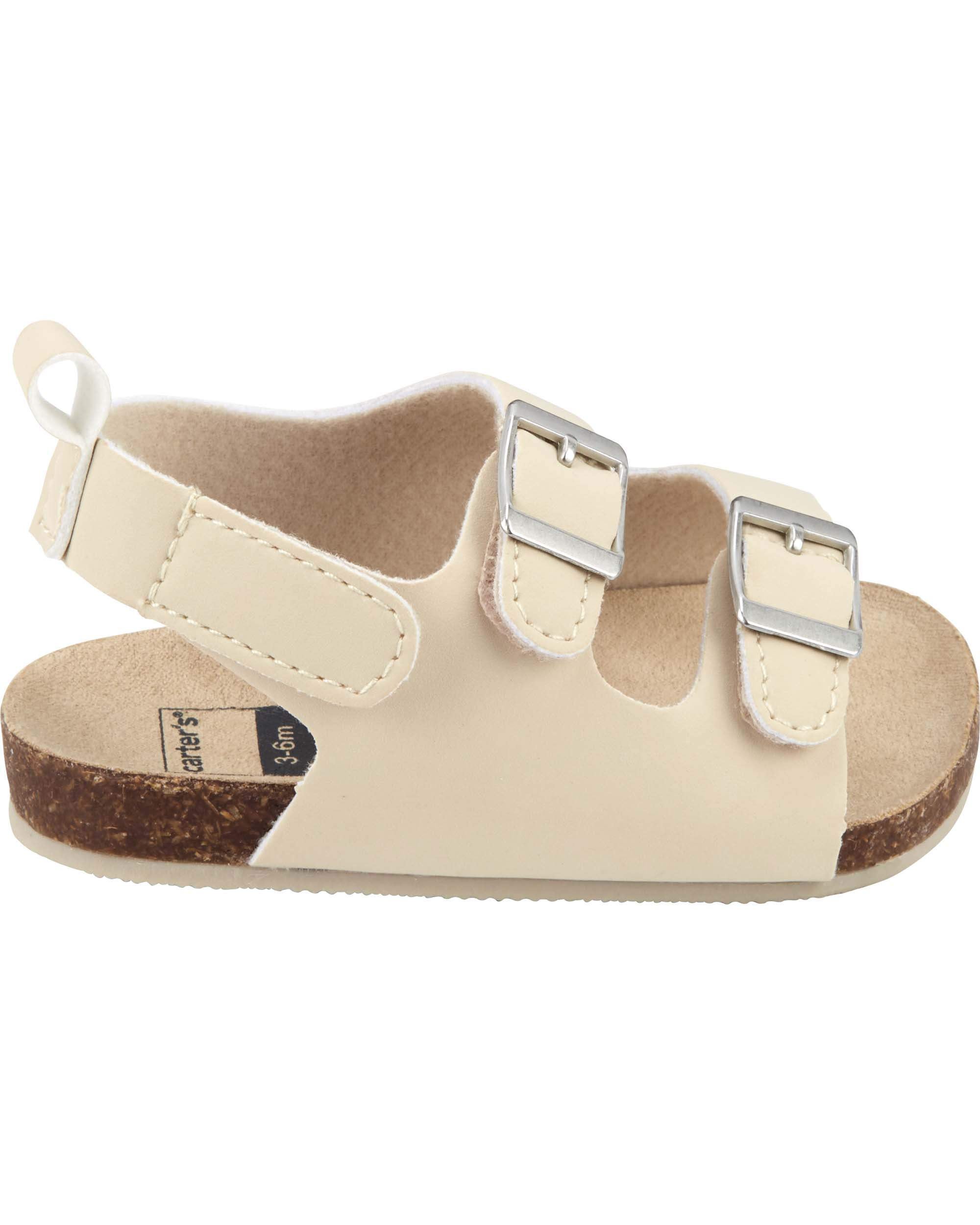 Ivory Buckle Faux Cork Sandals Carter s Oshkosh Canada