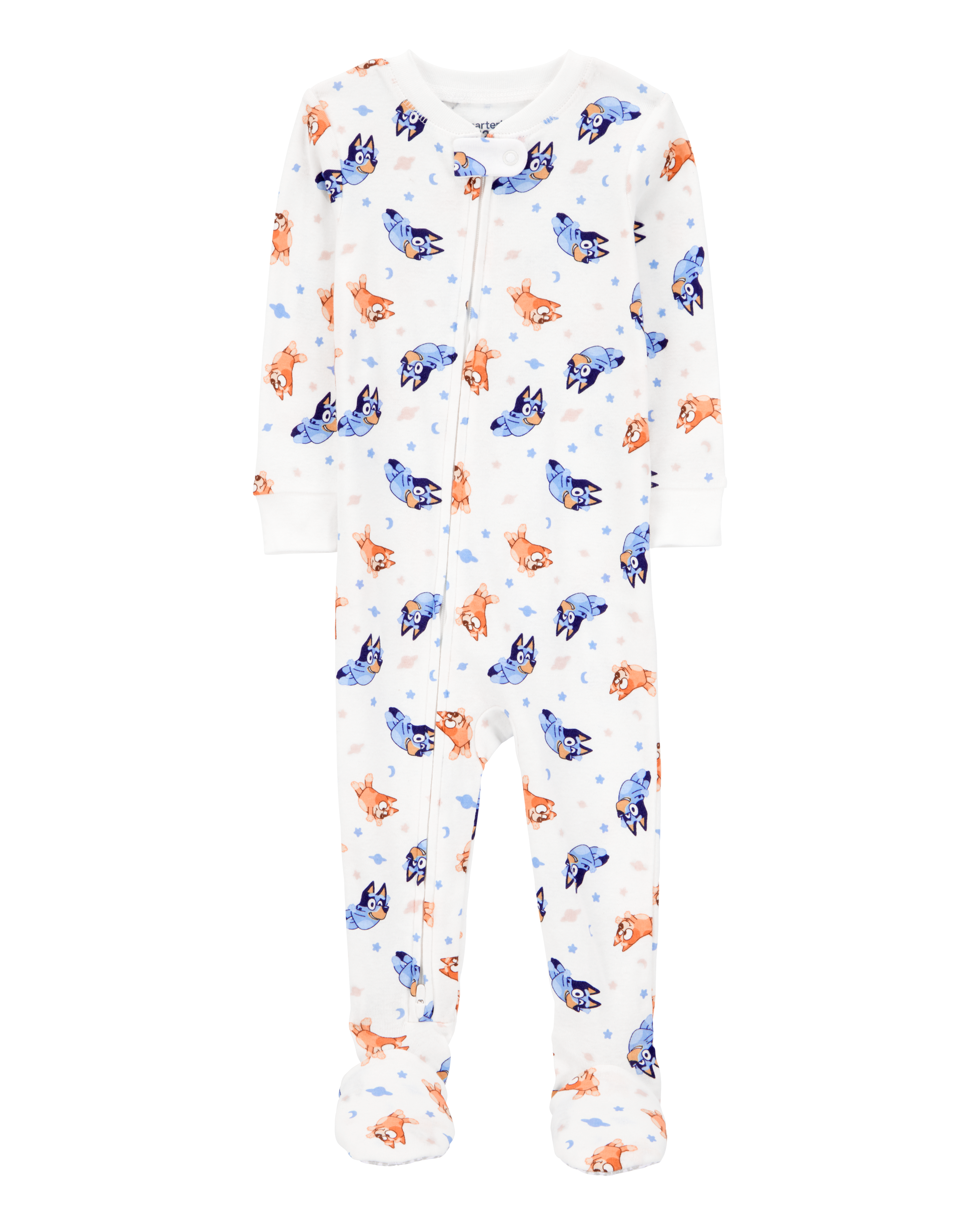 Baby Bluey Snug Fit Cotton Footie 1-Piece Pyjamas