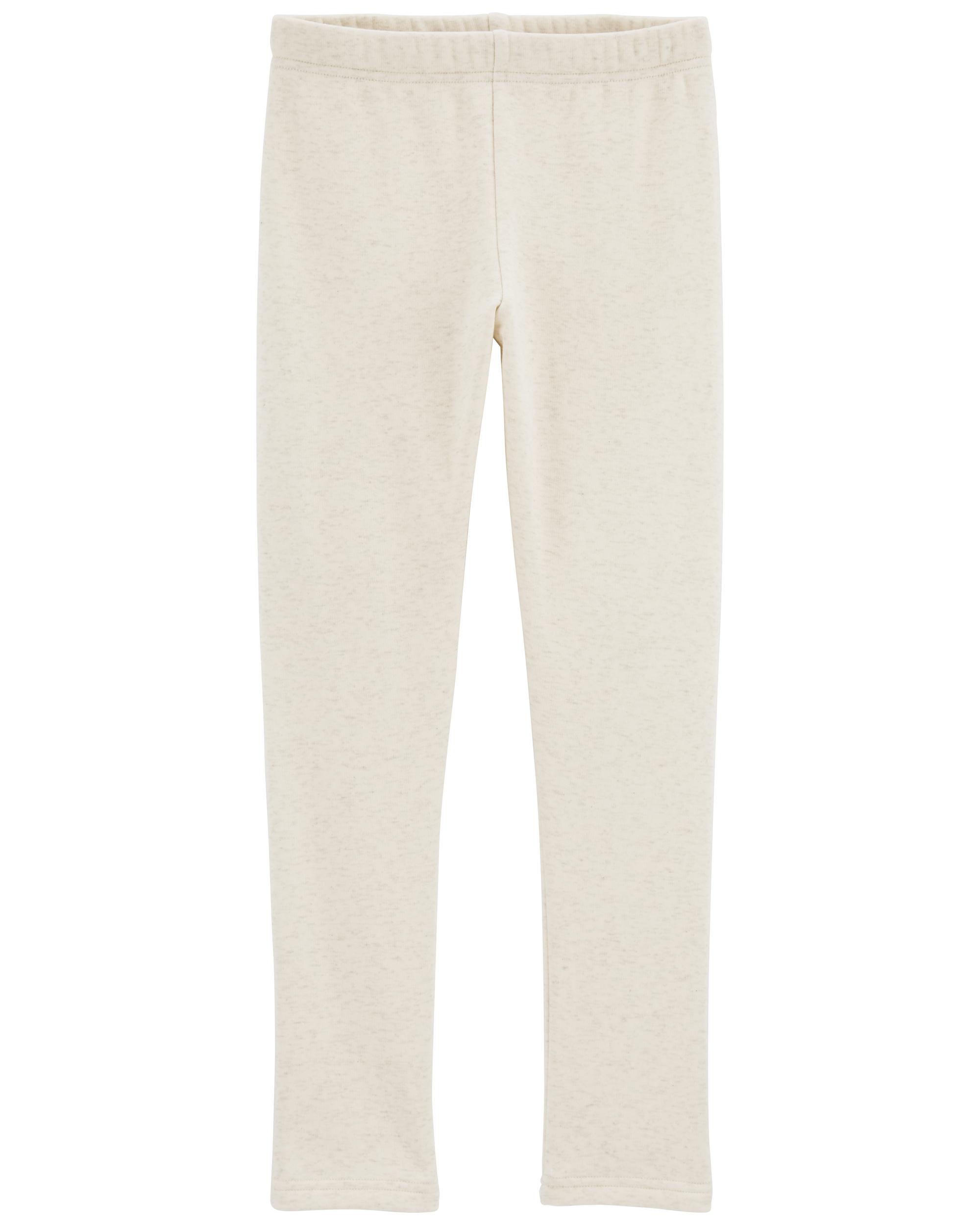 Cream Cozy Fleece Leggings