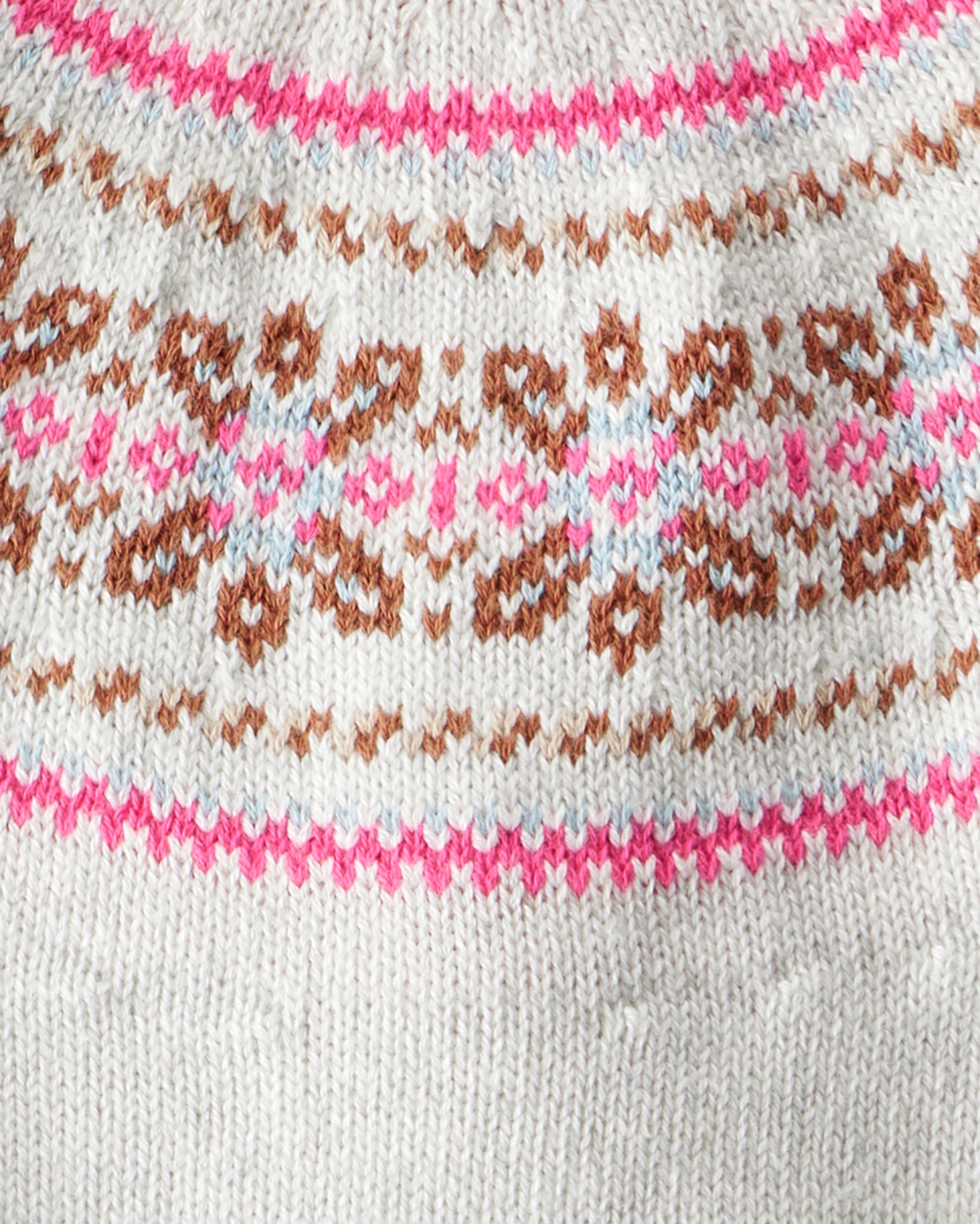 Baby Girl 2-Piece Fair Isle Sweater & Pant Set - Pink