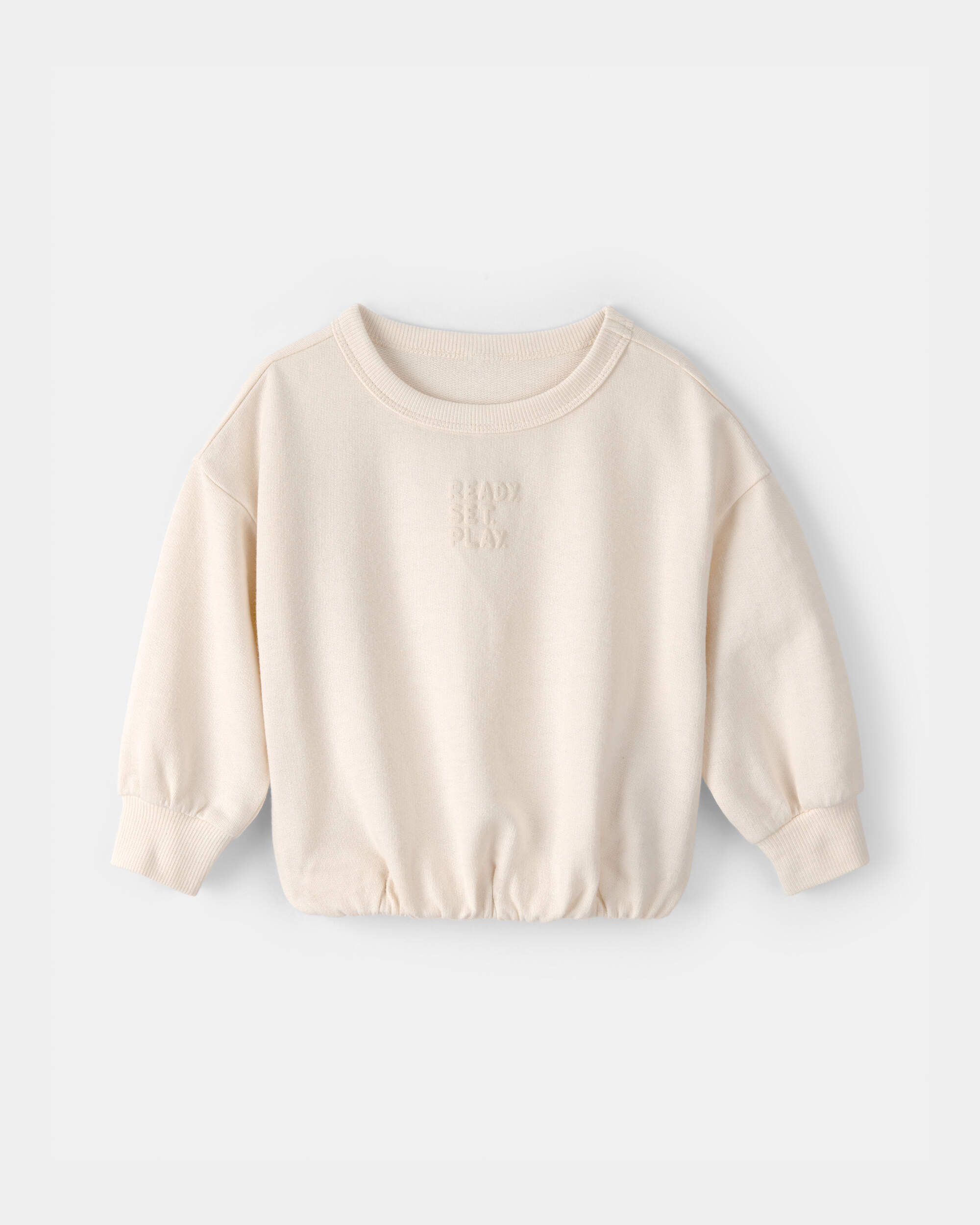 Baby French Terry Pullover Sweatshirt - Cream