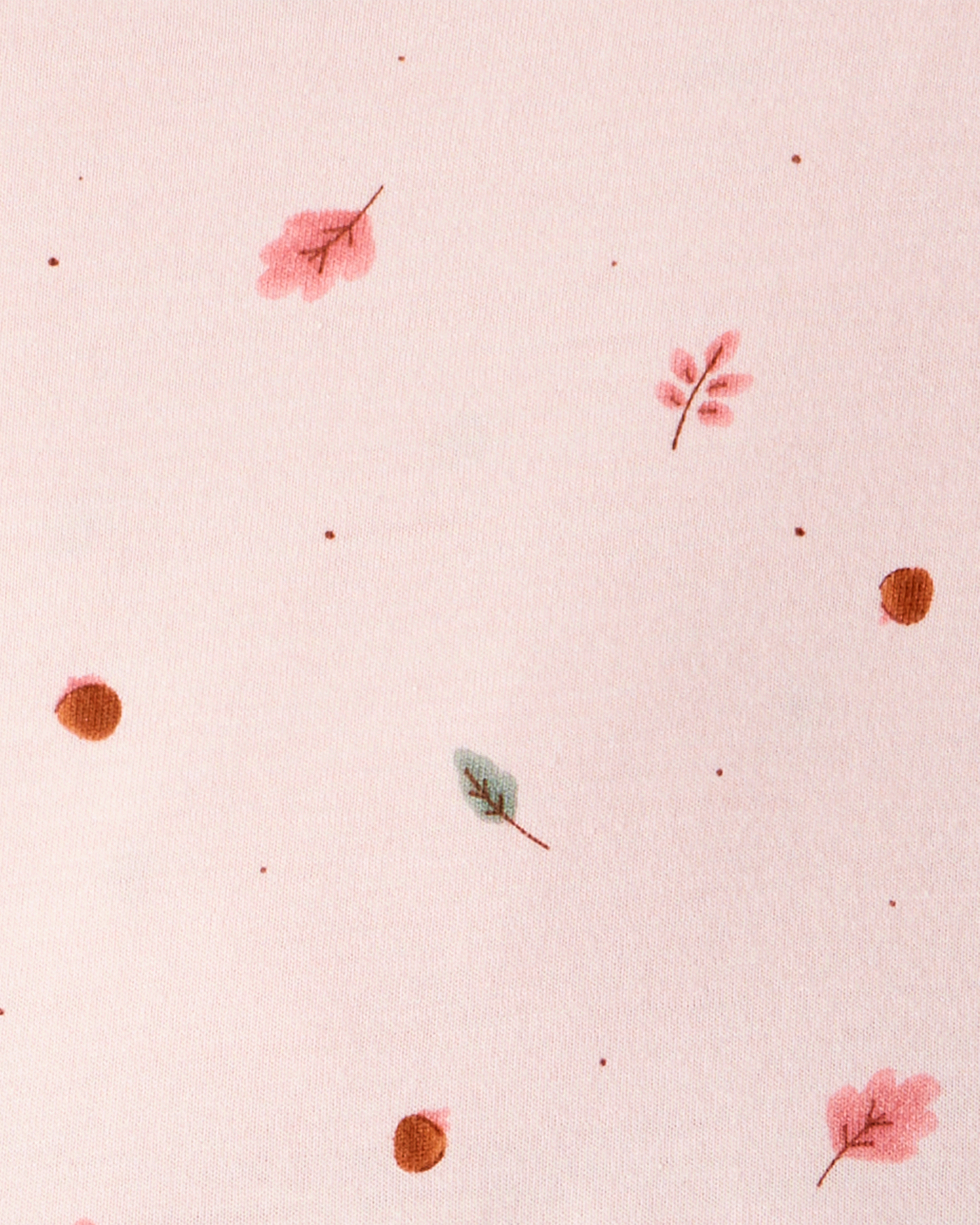 Toddler Girl Leaf Print Long Sleeve Dress - Pink