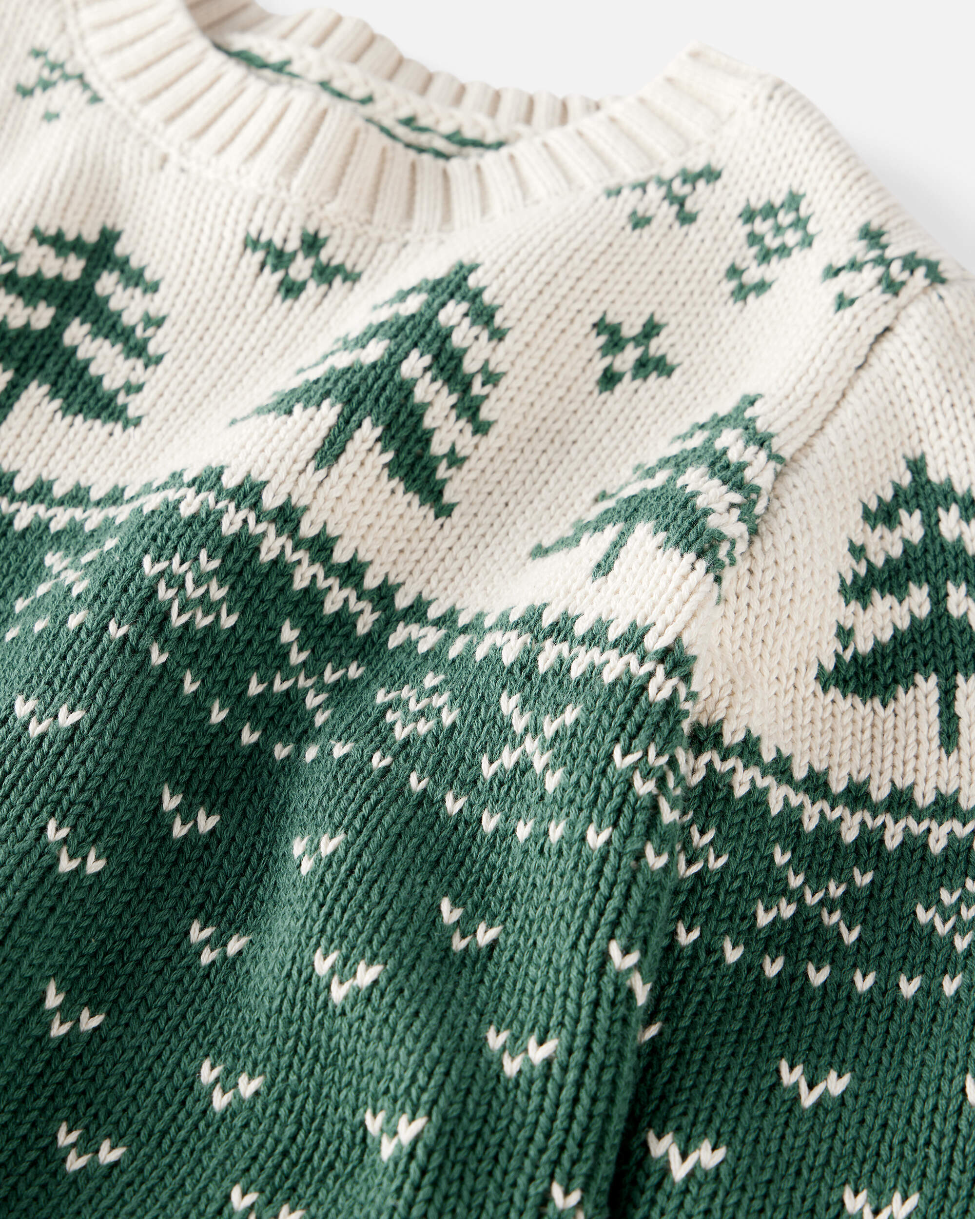 Toddler Organic Cotton Fair Isle Sweater Knit Pullover