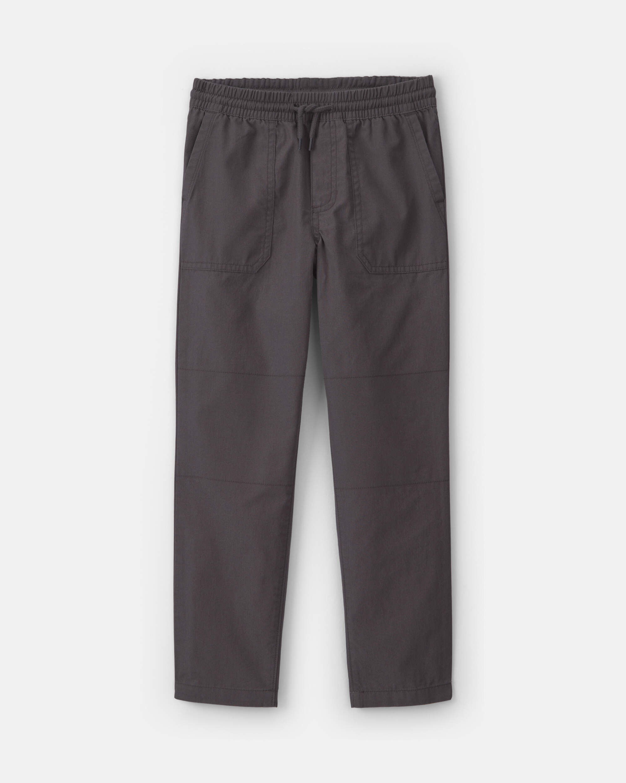 Boys Canvas Pull-On Pants - Grey