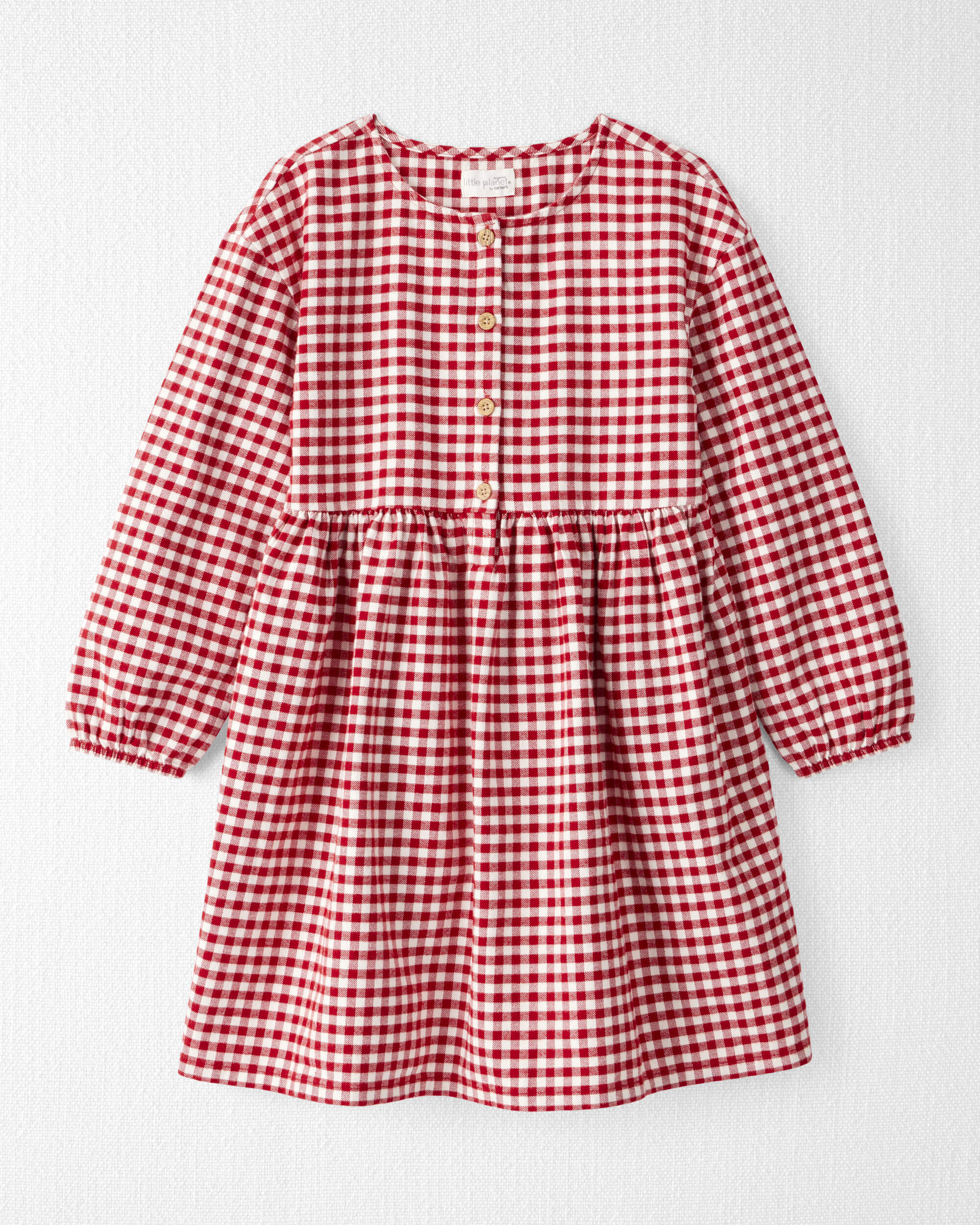 Girls Organic Cotton Flannel Dress