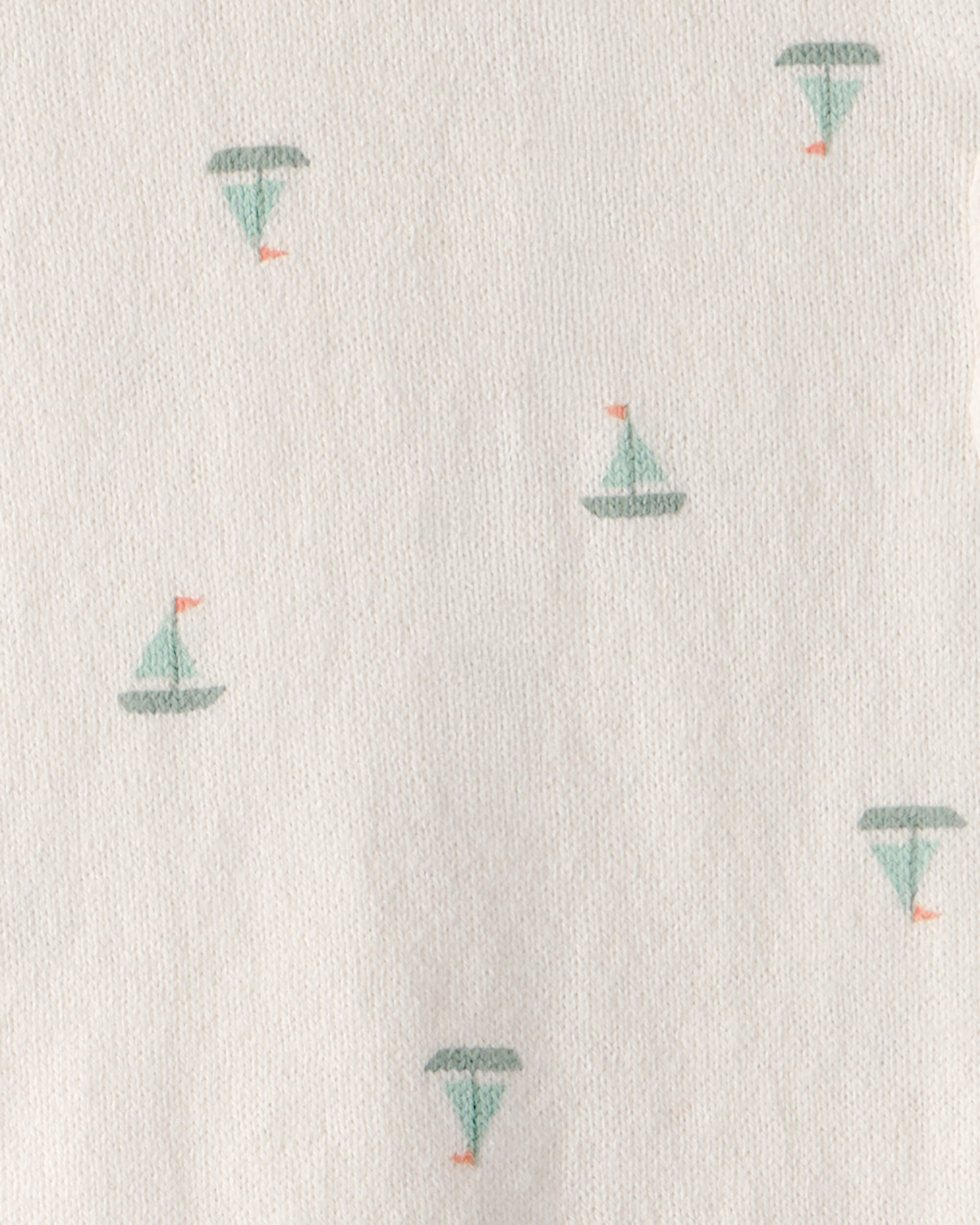 Baby 2-Piece Sailboat Sweater Top & Short Set - Ivory