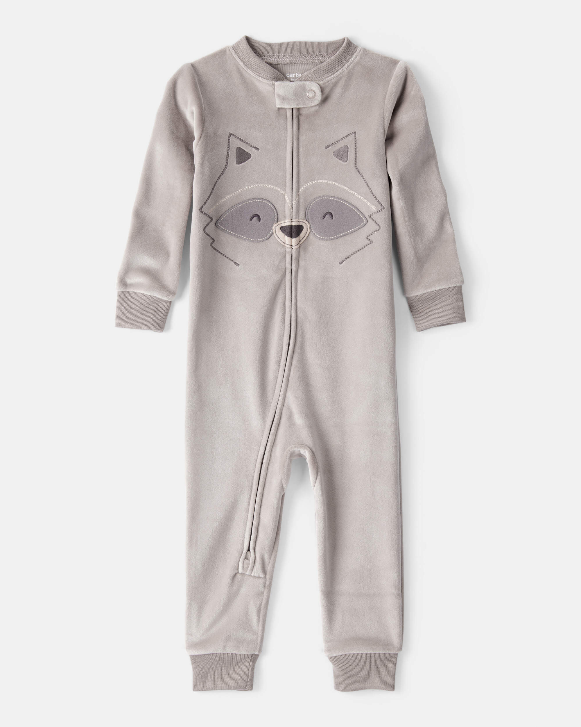 Toddler Boy Raccoon DreamPlush Snug Fit Long-Sleeve Pyjamas - Grey