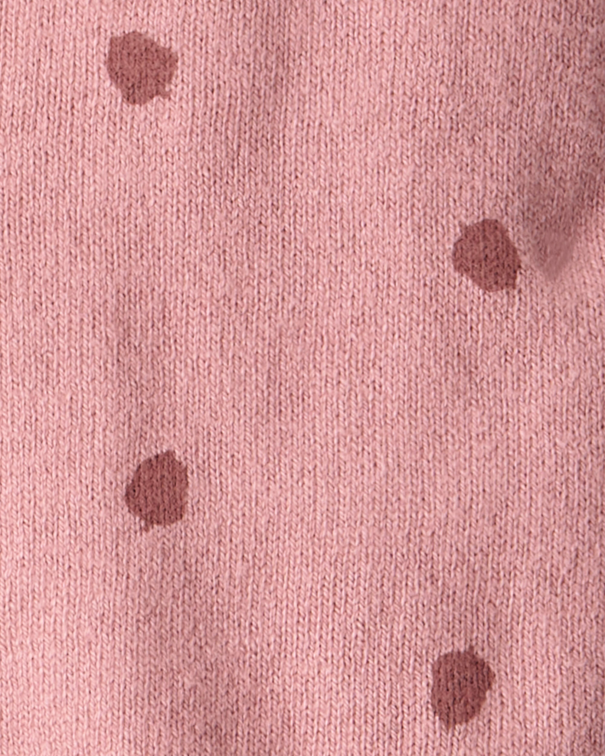 Baby Girl 3-Piece Acorn Print Short-Sleeve Dress Set - Pink