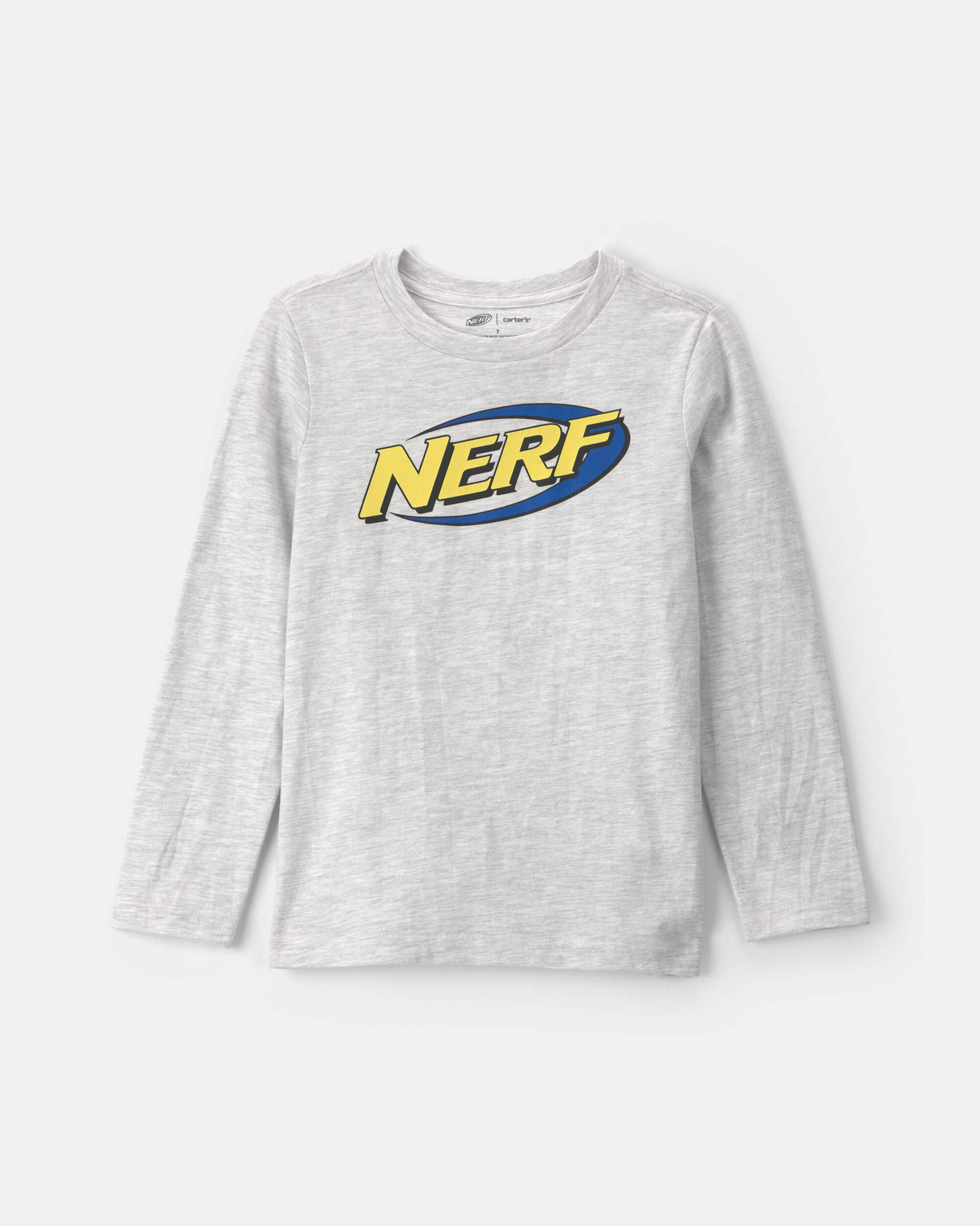Boys Nerf Long-Sleeve Graphic Tee - Grey
