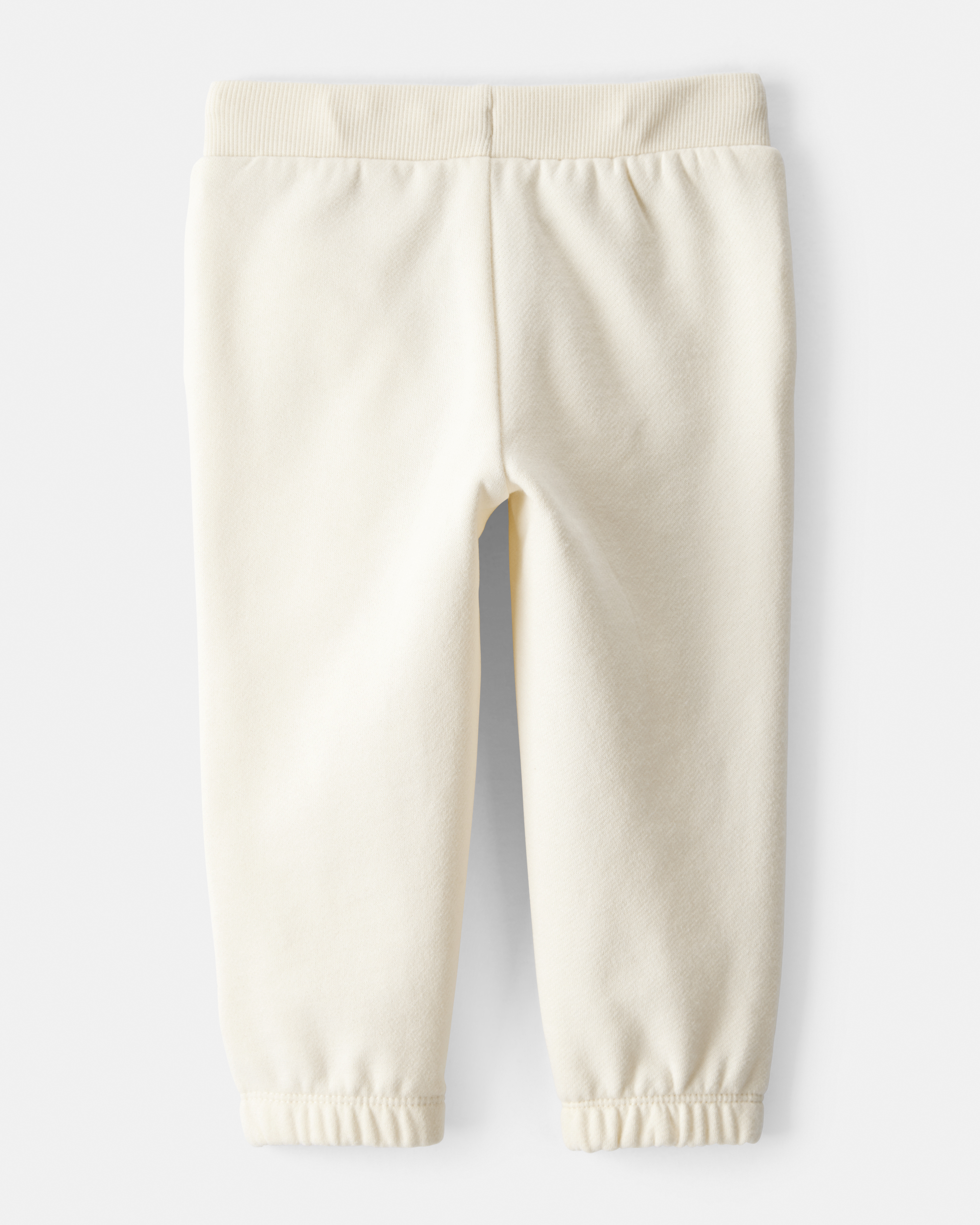 Baby Girl DayDream Fleece Drawstring Joggers - White