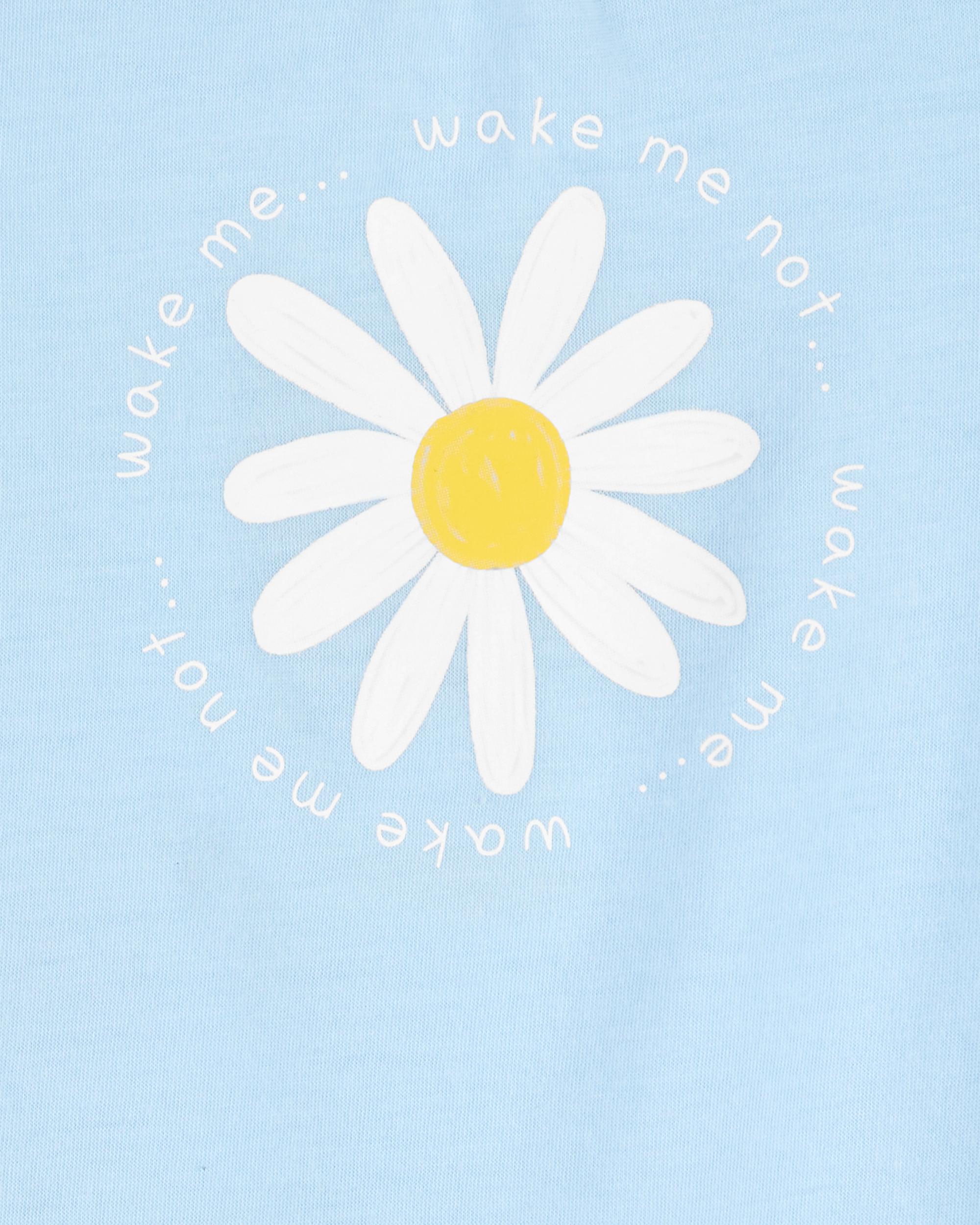 Toddler Girl Daisy Floral Loose Fit 2-Piece Pyjamas - Blue