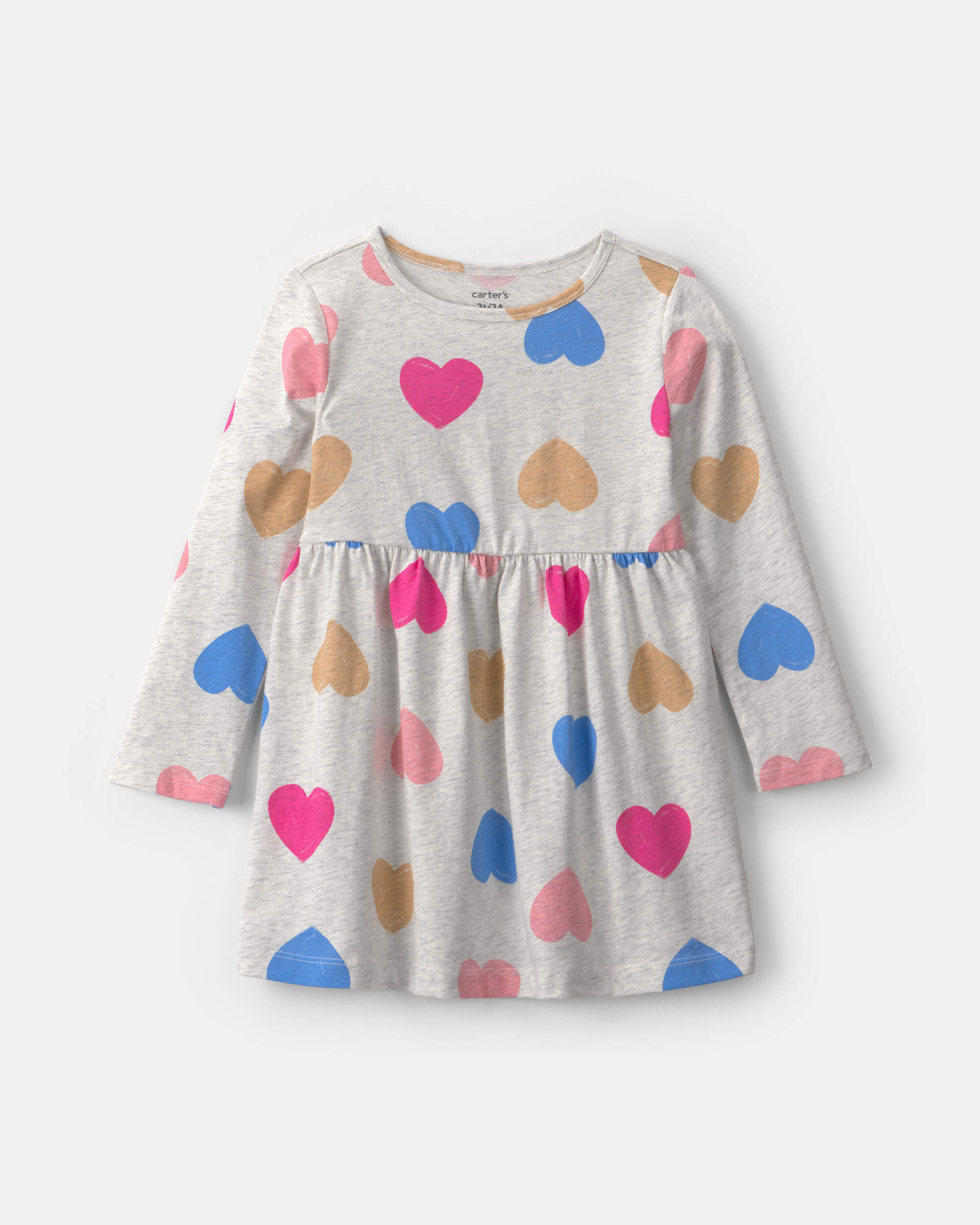 Toddler Girl Heart Long-Sleeve Dress
