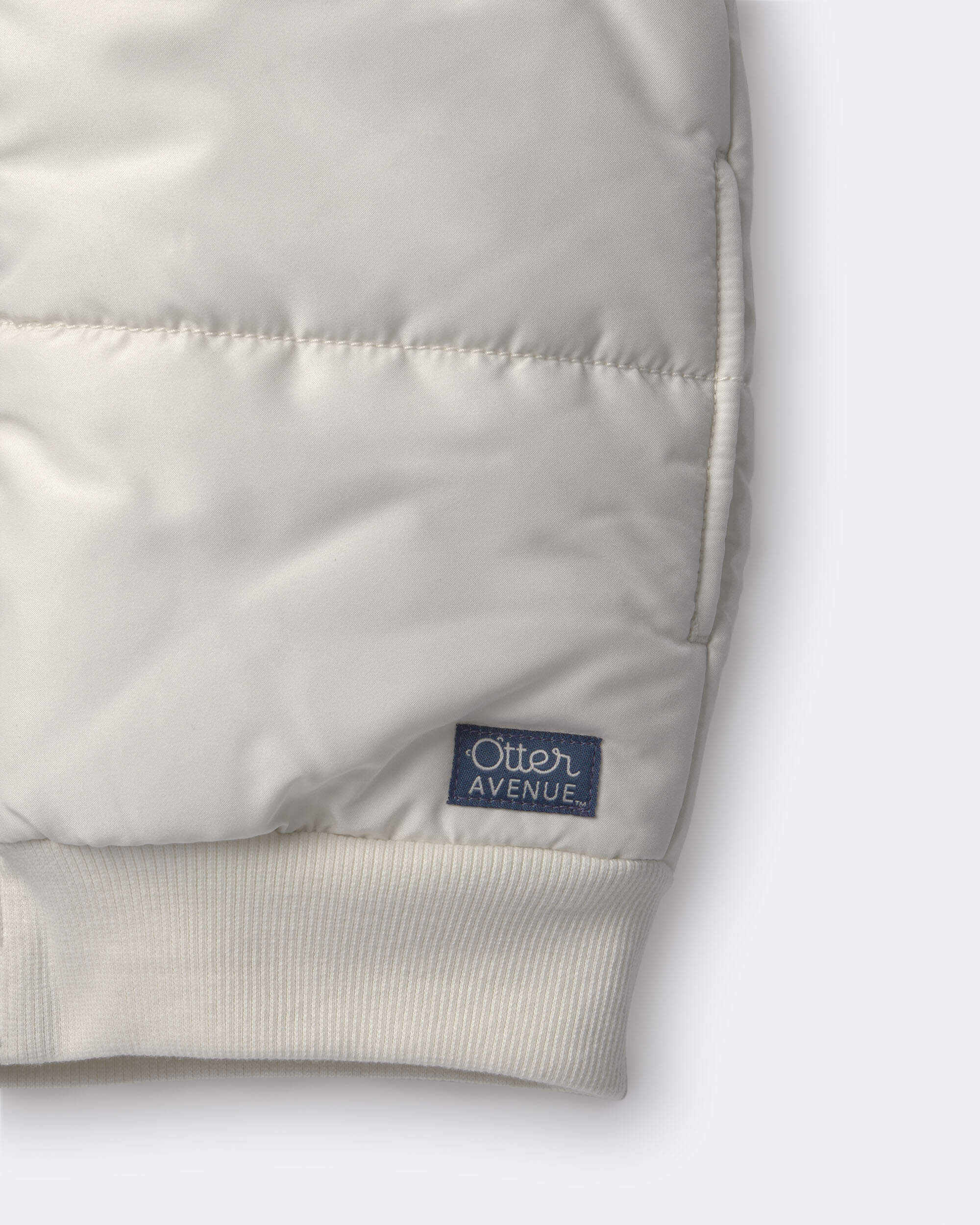 Toddler Sherpa Ski Puffer Vest - Cream