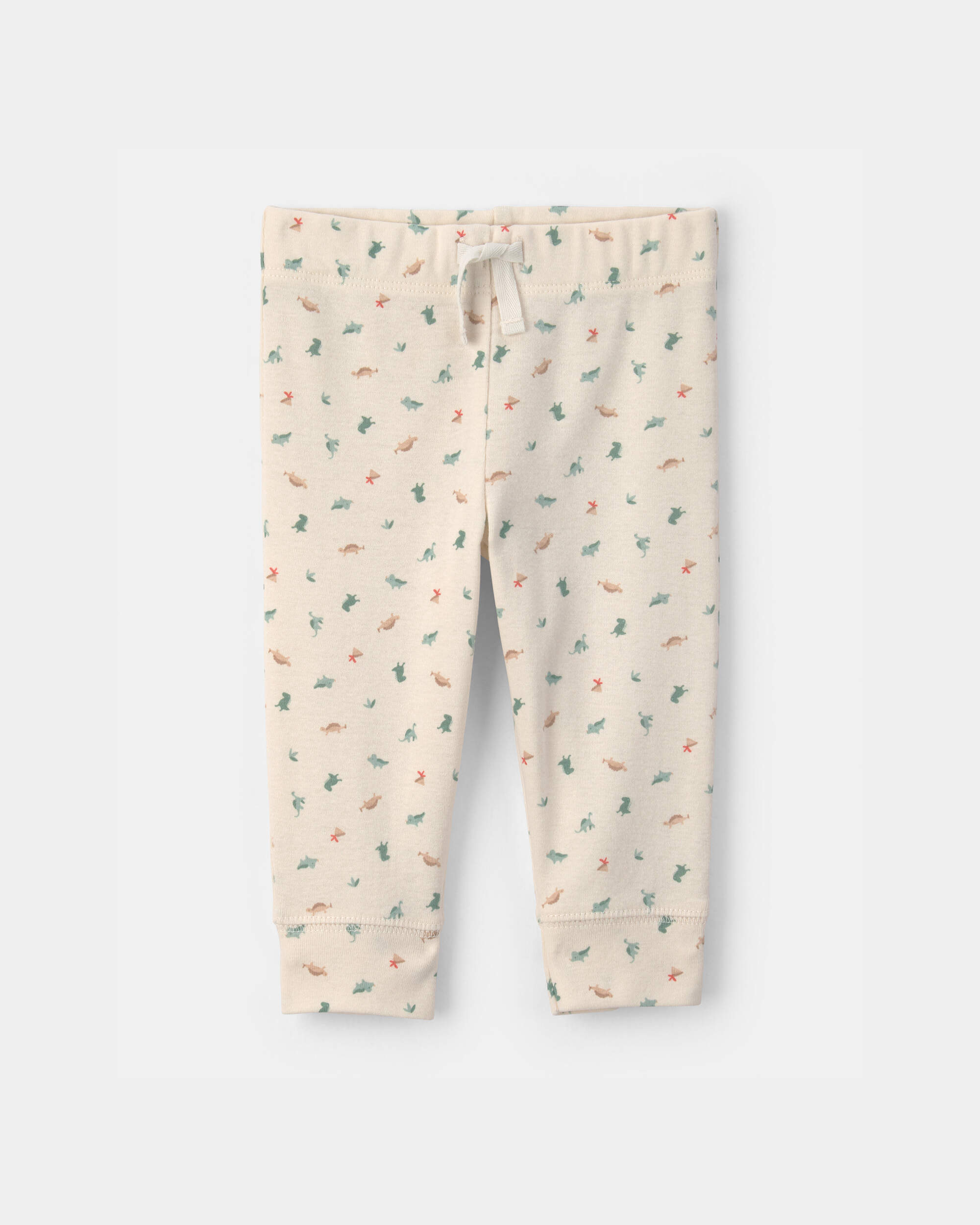 Baby Boy 4-Piece Dinosaur Outfit Set - Green/Ivory