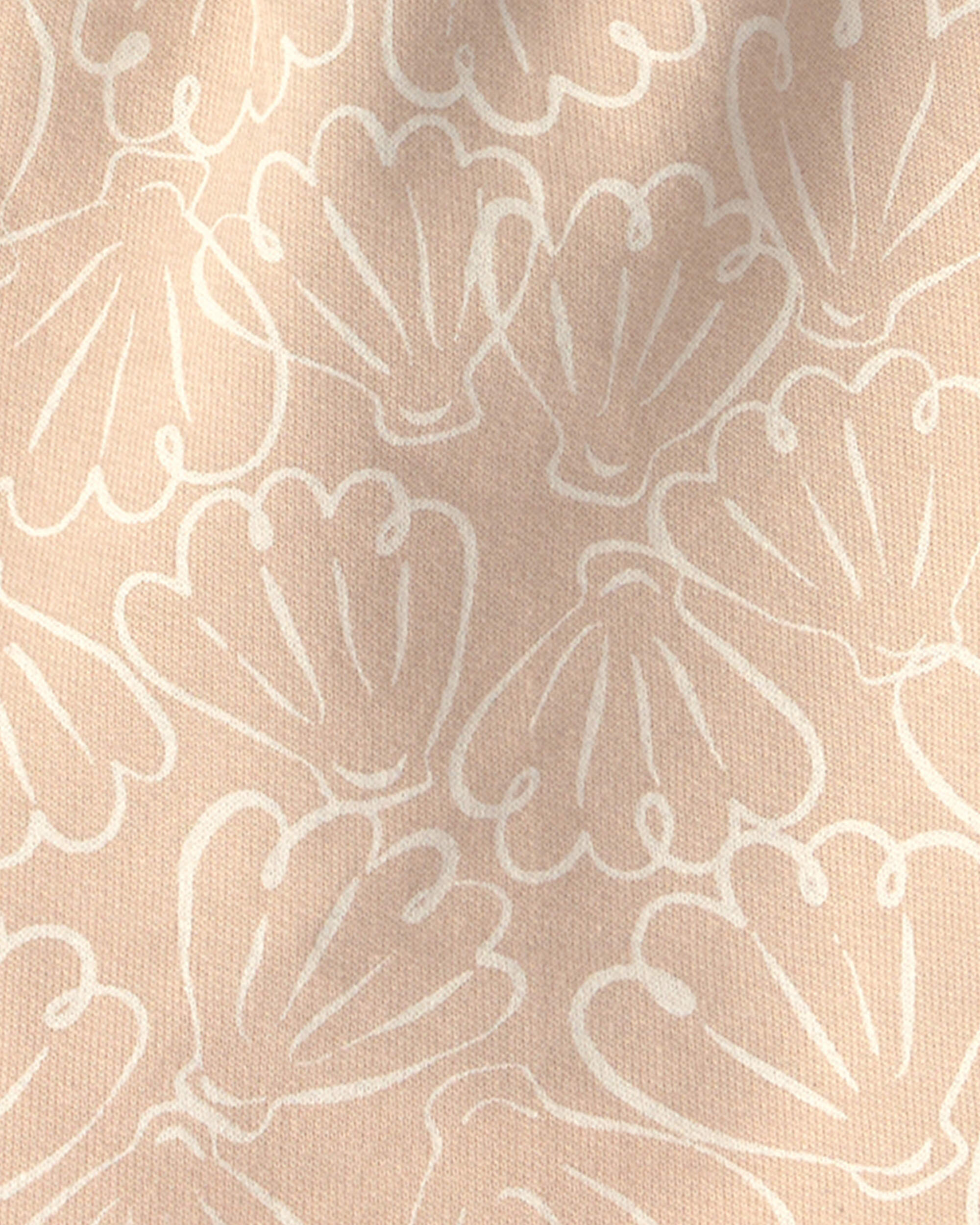 Girls Shell French Terry Shorts - Tan