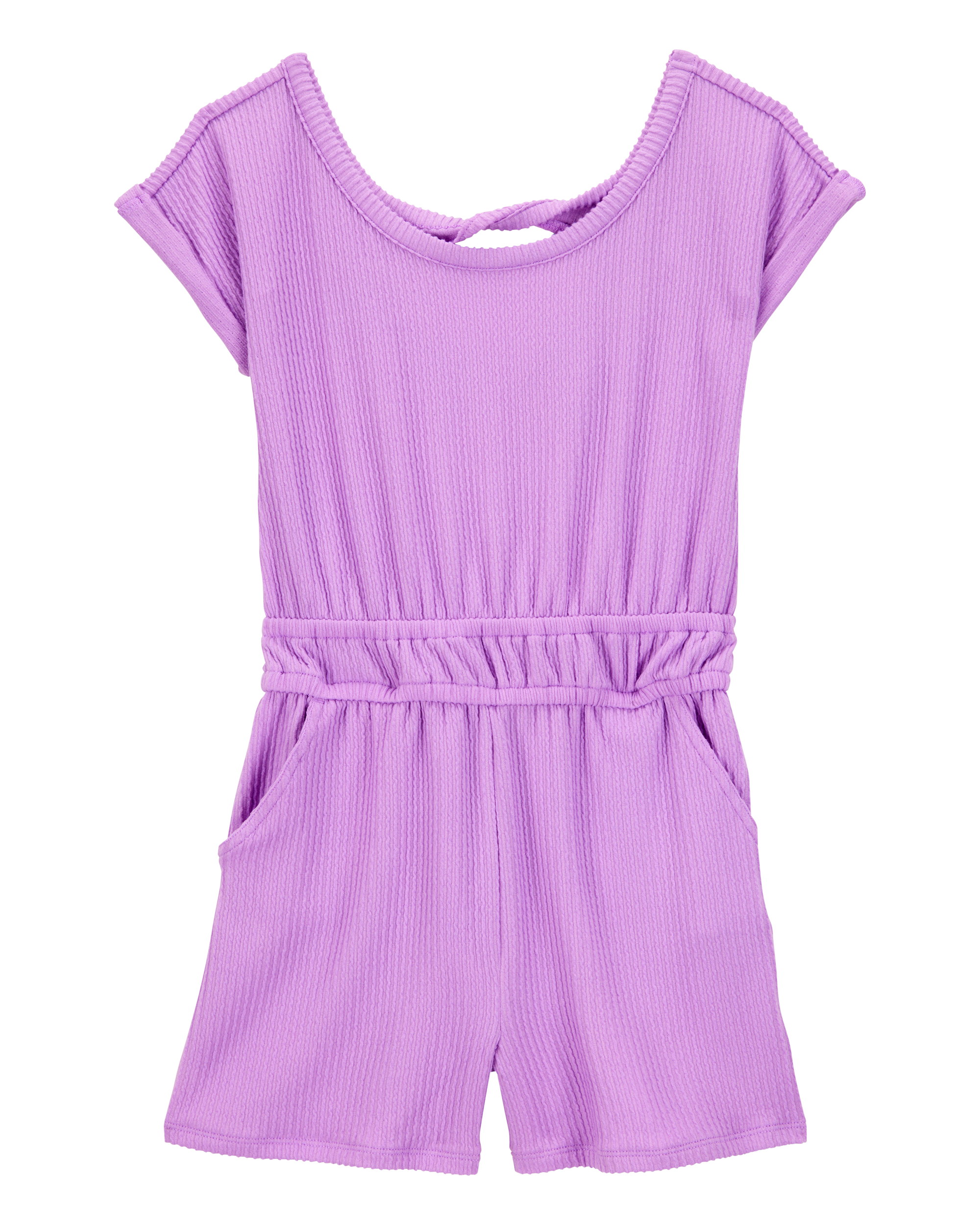 Purple Kid Ribbed Textured Romper - Purple | Carter's
